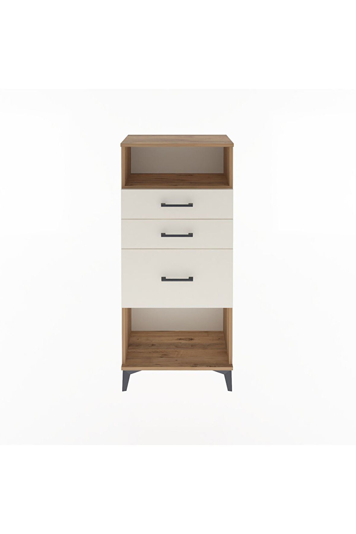 Arges Dolap Tek Raflı 3 Çekmeceli 60x30x134 Çam-Aytaşı