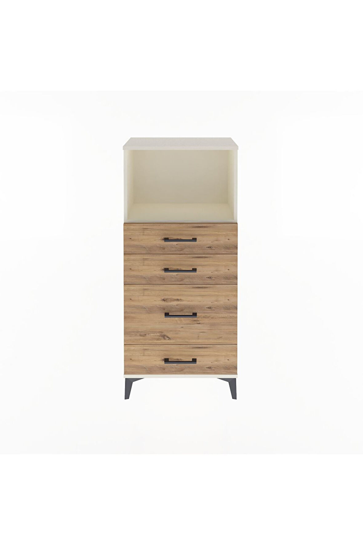 Arges Dolap Tek Raflı 4 Çekmeceli 60x30x134 Aytaşı-Çam