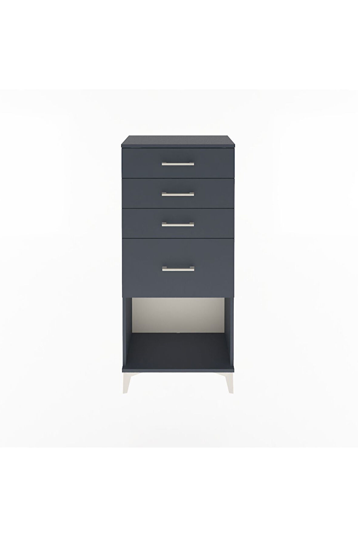 Arges Dolap 4 Çekmeceli 60x30x134 Antrasit-Antrasit