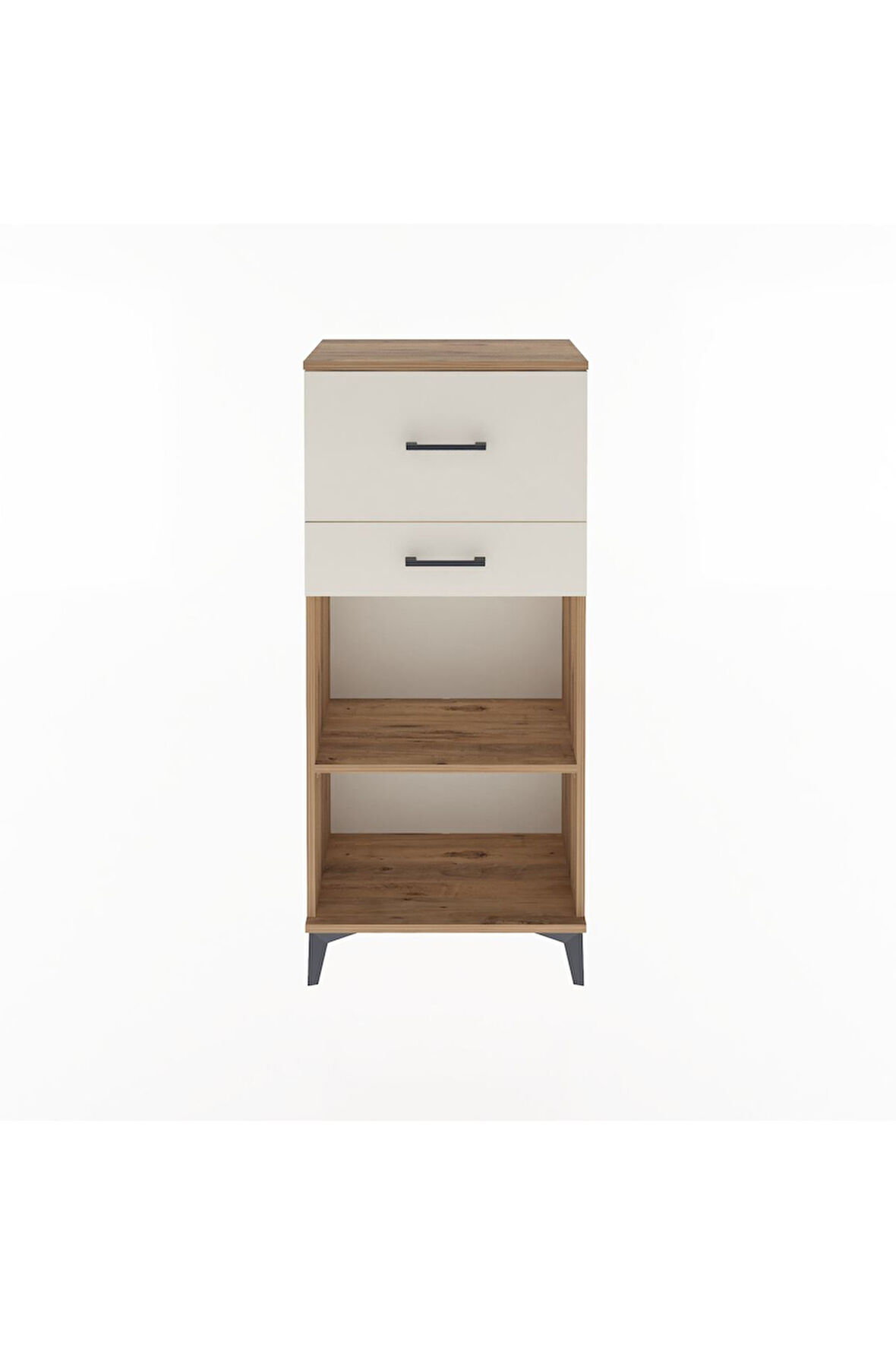 Arges Dolap Tek Raflı 2 Çekmeceli 60x30x134 Çam-Aytaşı