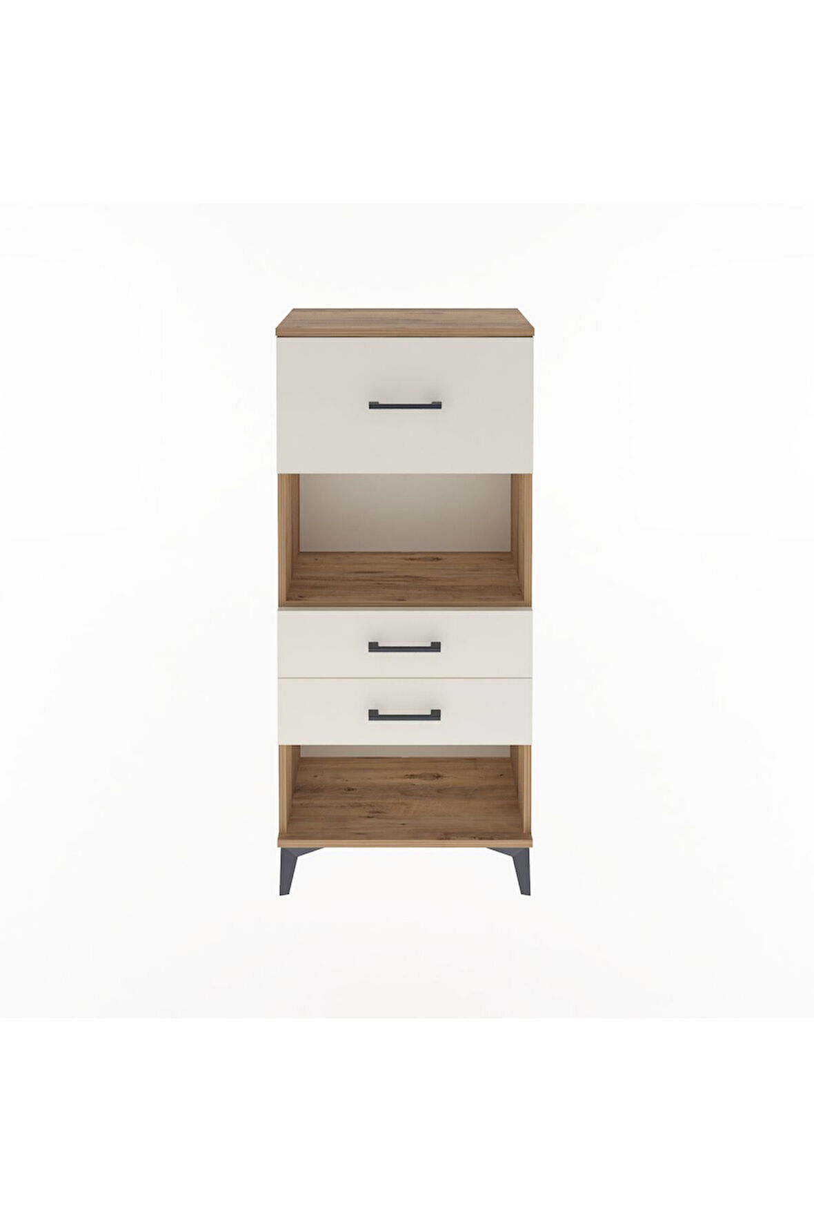 Arges Dolap Tek Raflı 3 Çekmeceli 60x30x134 Çam-Aytaşı