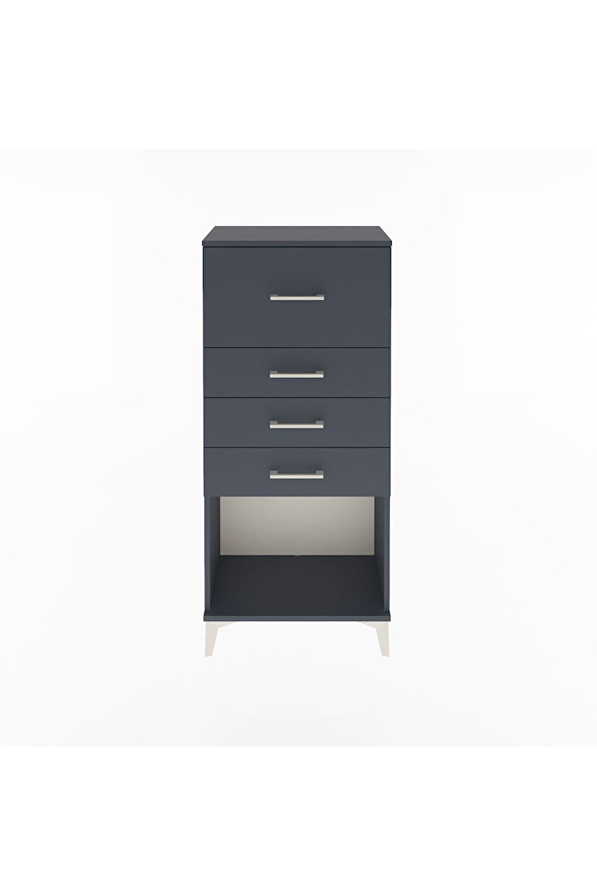 Arges Dolap 4 Çekmeceli 60x30x134 Antrasit-Antrasit