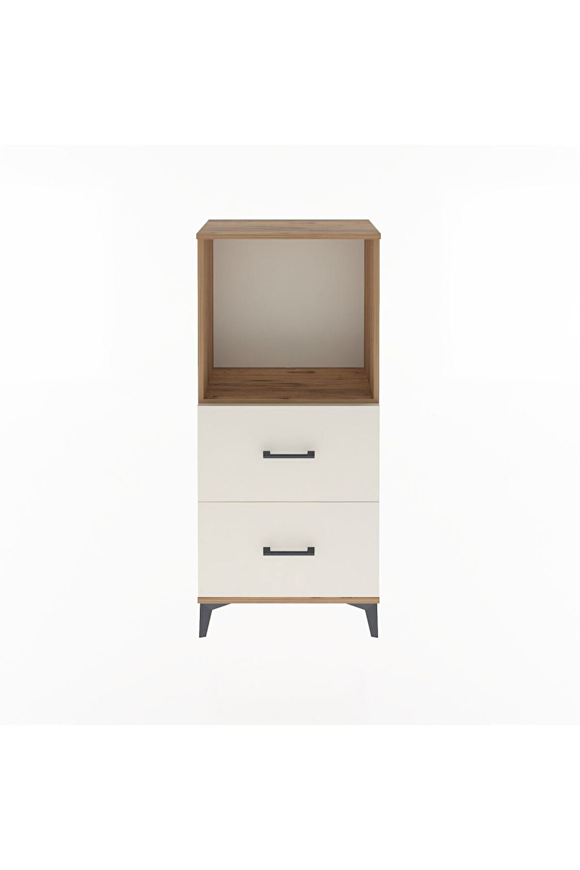 Arges Dolap Tek Raflı 2 Çekmeceli 60x30x134 Çam-Aytaşı