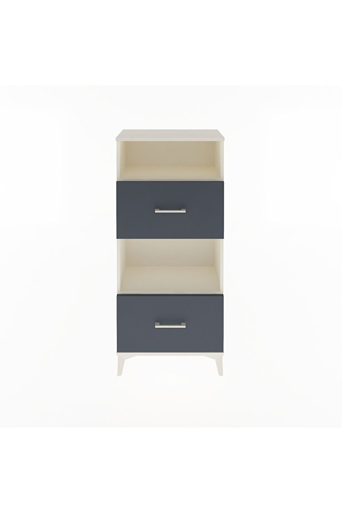 Arges Dolap 2 Raflı 2 Çekmeceli 60x30x134 Aytaşı-Antrasit