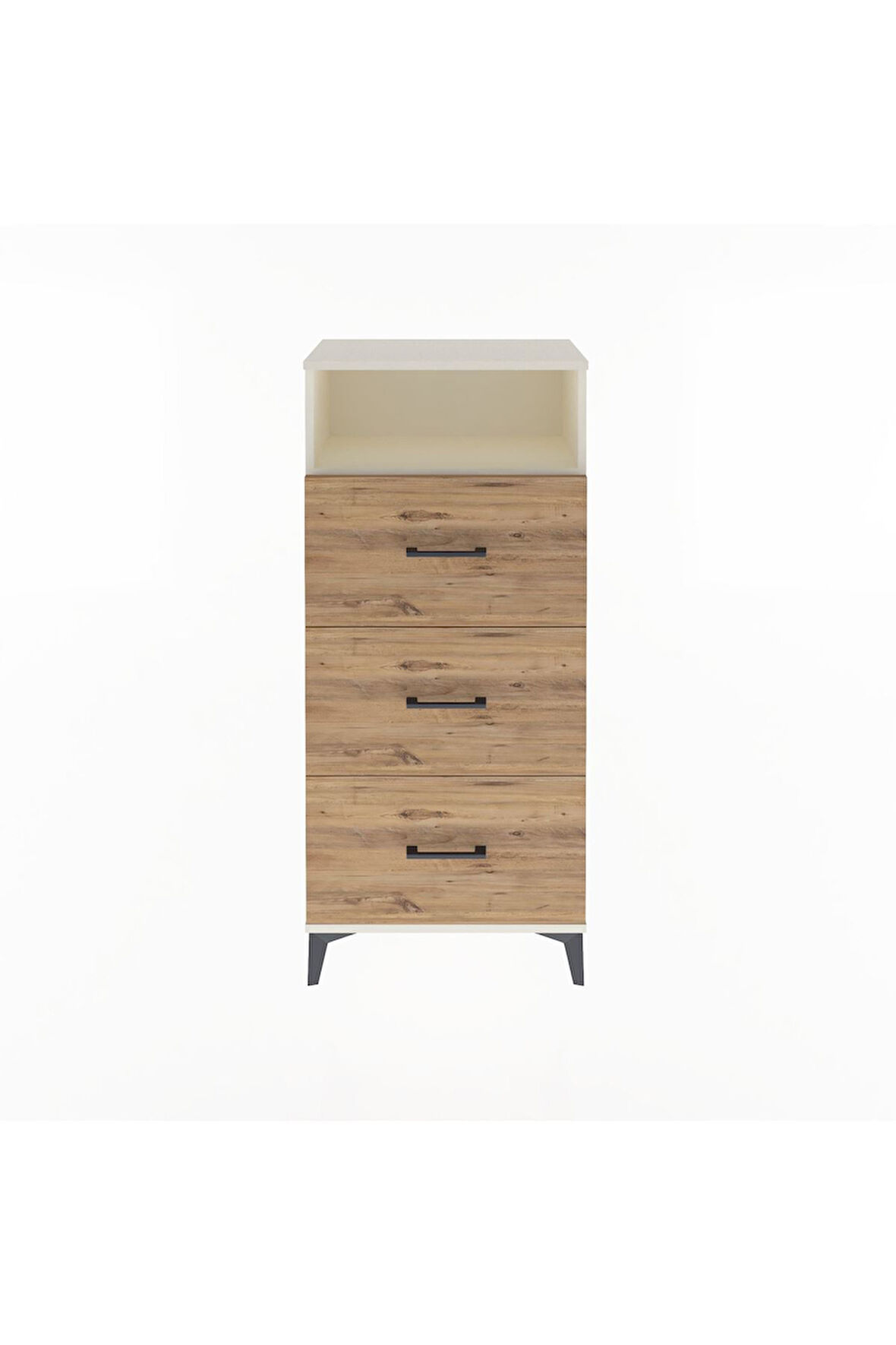 Arges Dolap Tek Raflı 3 Çekmeceli 60x30x134 Aytaşı-Çam