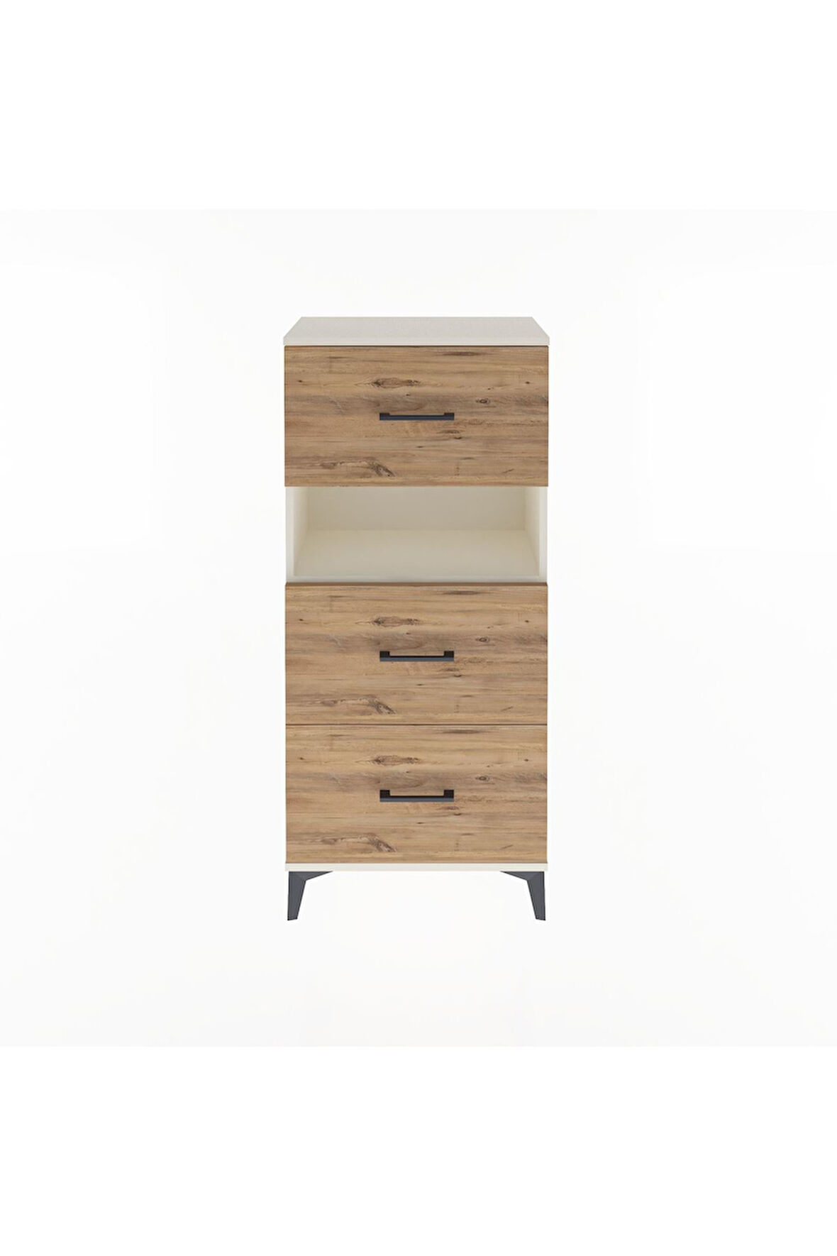 Arges Dolap Tek Raflı 3 Çekmeceli 60x30x134 Aytaşı-Çam