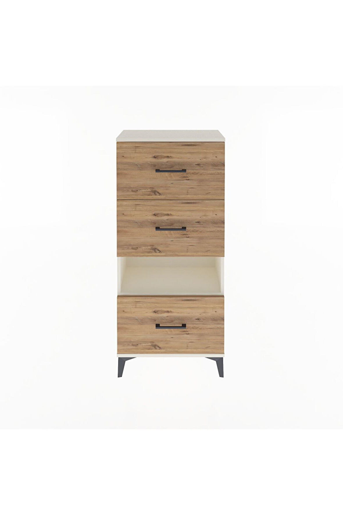 Arges Dolap Tek Raflı 3 Çekmeceli 60x30x134 Aytaşı-Çam