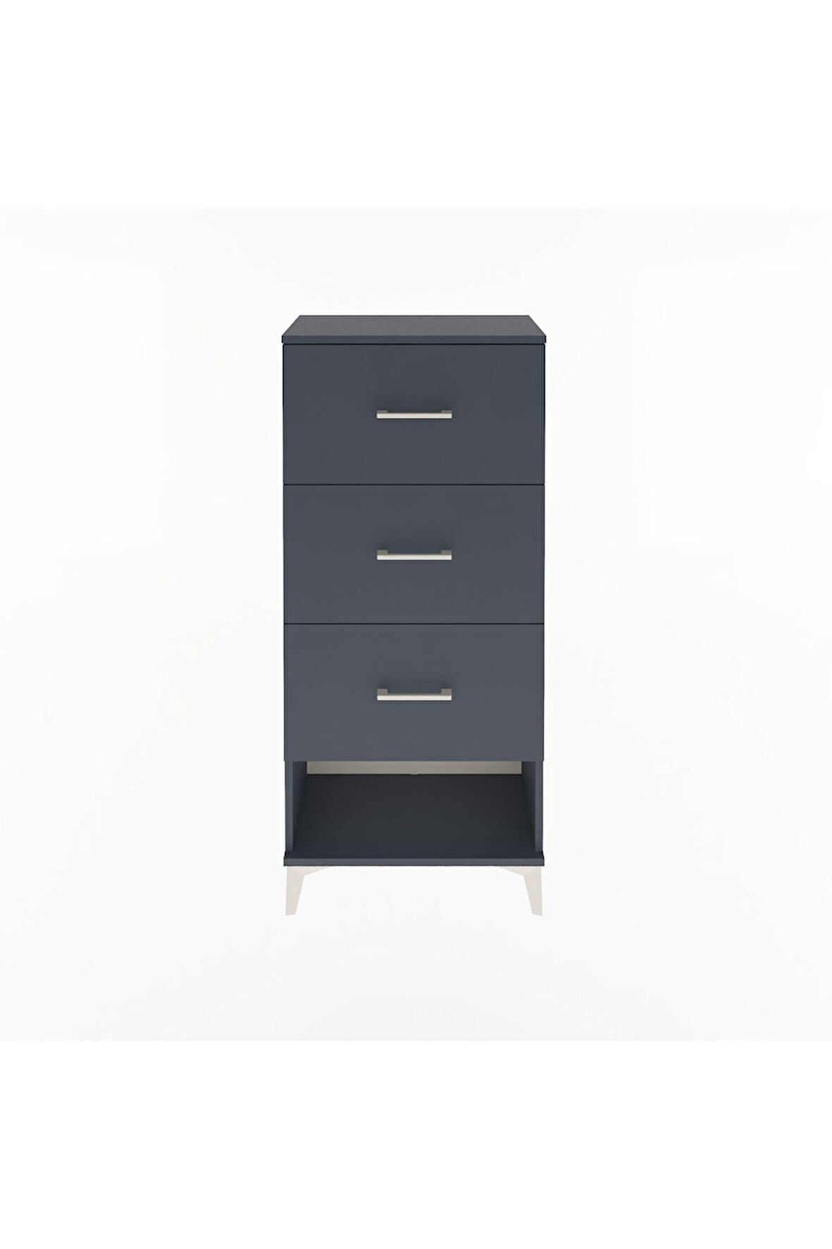 Arges Dolap 3 Çekmeceli 60x30x134 Antrasit-Antrasit