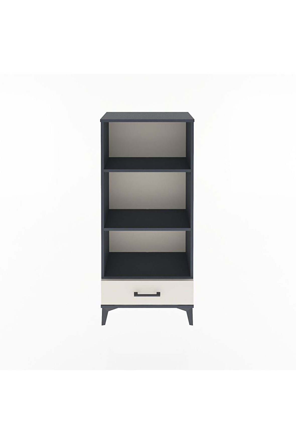 Arges Dolap 3 Raflı Tek Çekmeceli 60x30x134 Antrasit-Aytaşı