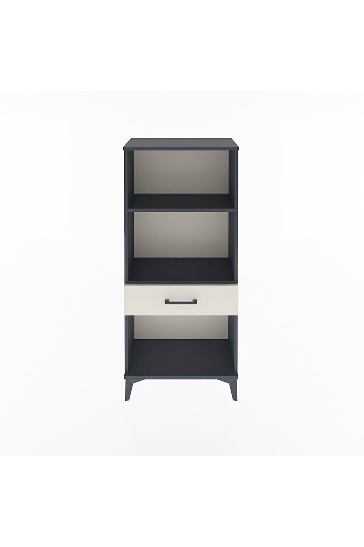 Arges Dolap 2 Raflı Tek Çekmeceli 60x30x134 Antrasit-Aytaşı