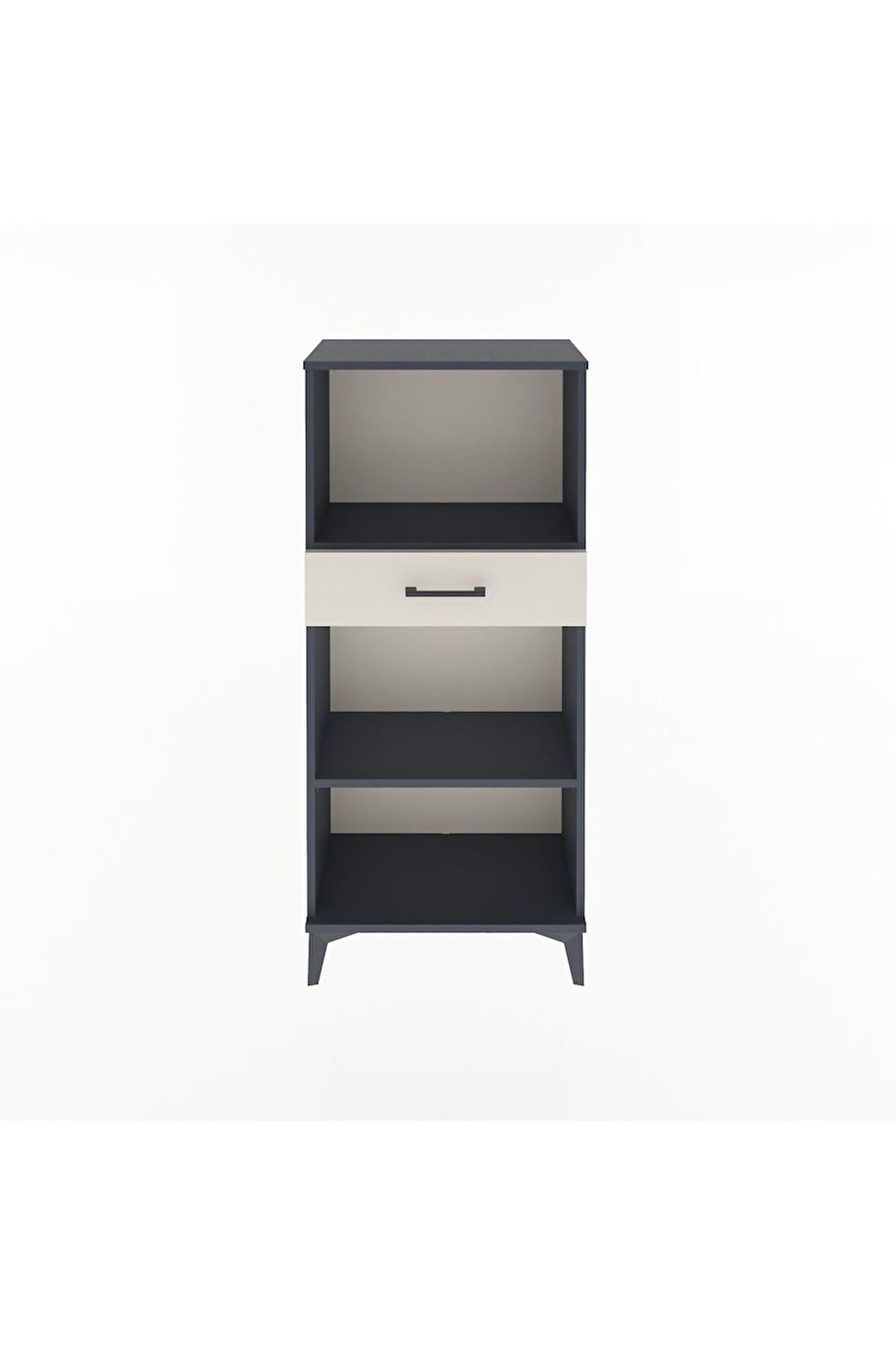 Arges Dolap 2 Raflı Tek Çekmeceli 60x30x134 Antrasit-Aytaşı