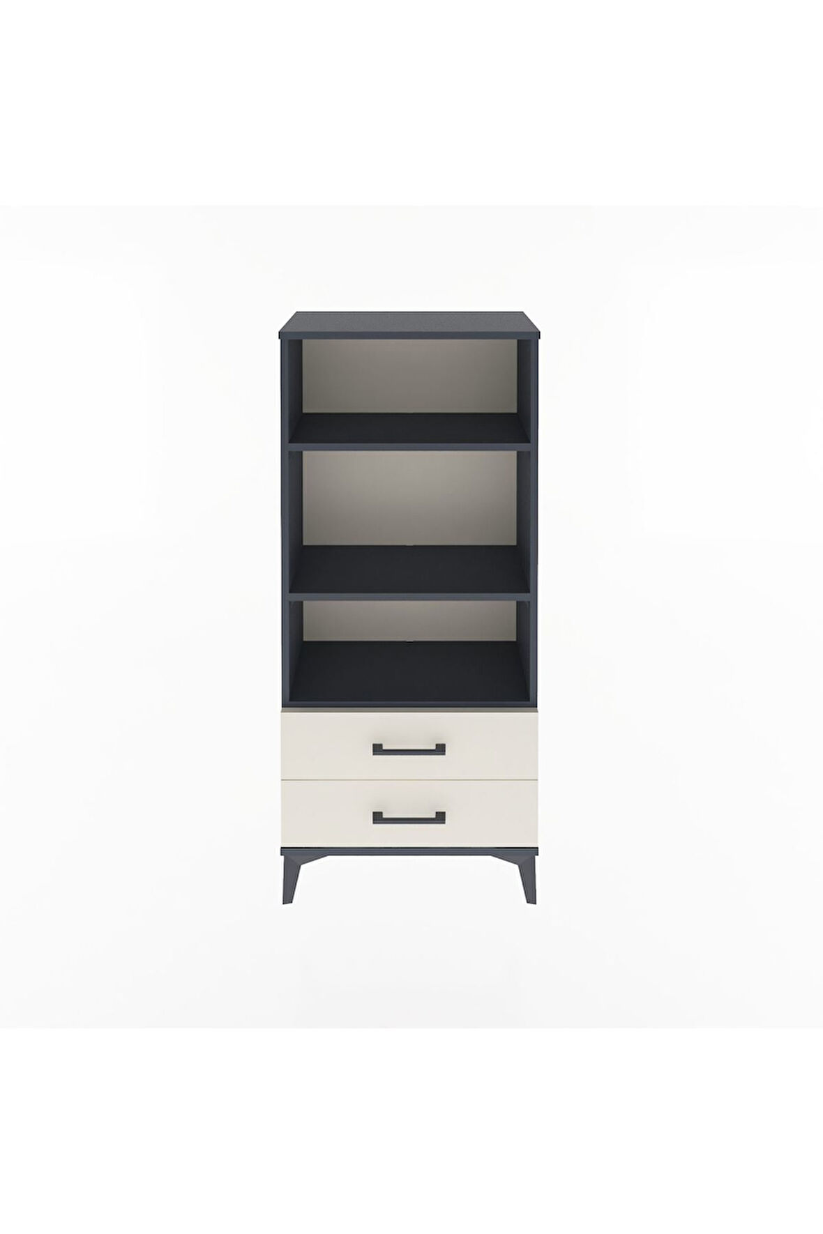 Arges Dolap 3 Raflı 2 Çekmeceli 60x30x134 Antrasit-Aytaşı