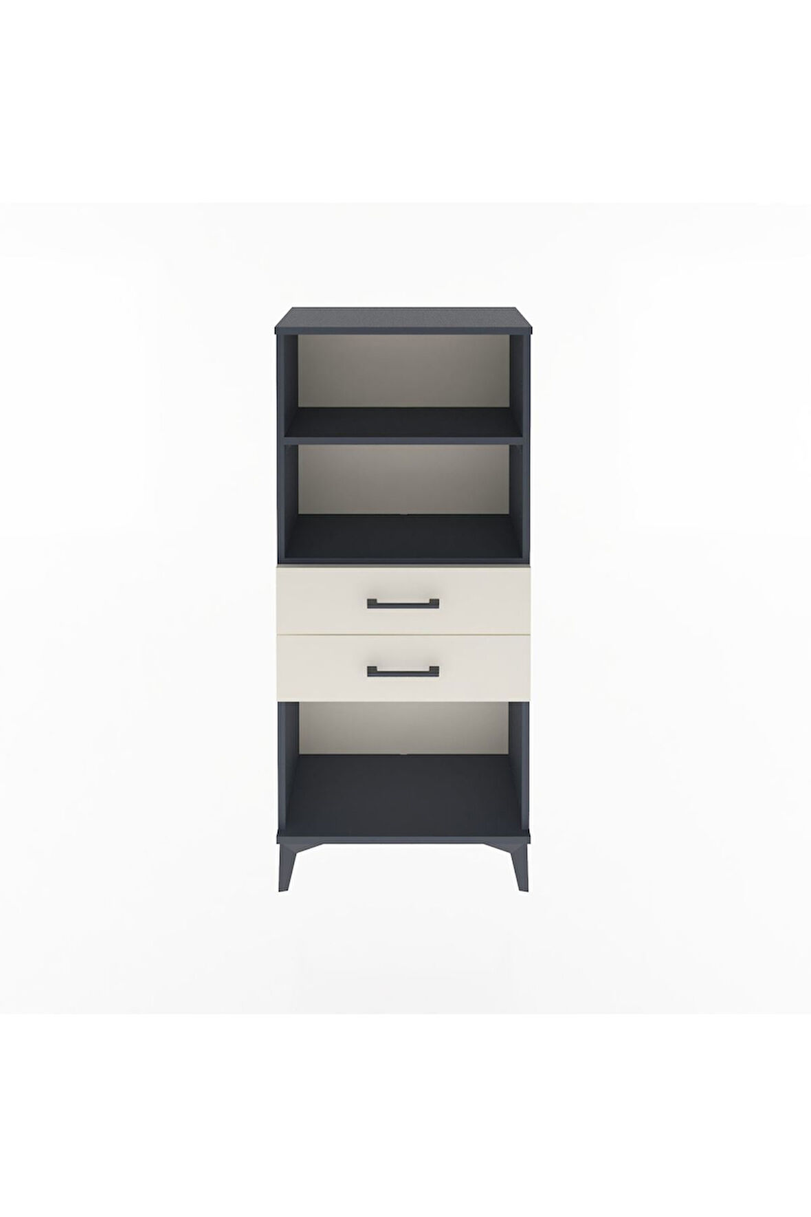 Arges Dolap 2 Raflı 2 Çekmeceli 60x30x134 Antrasit-Aytaşı