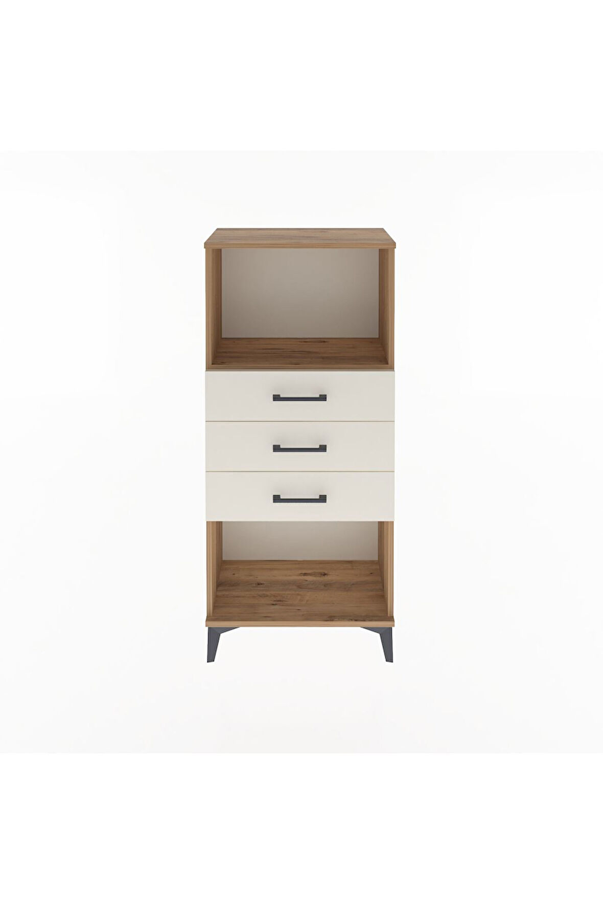 Arges Dolap Tek Raflı 3 Çekmeceli 60x30x134 Çam-Aytaşı