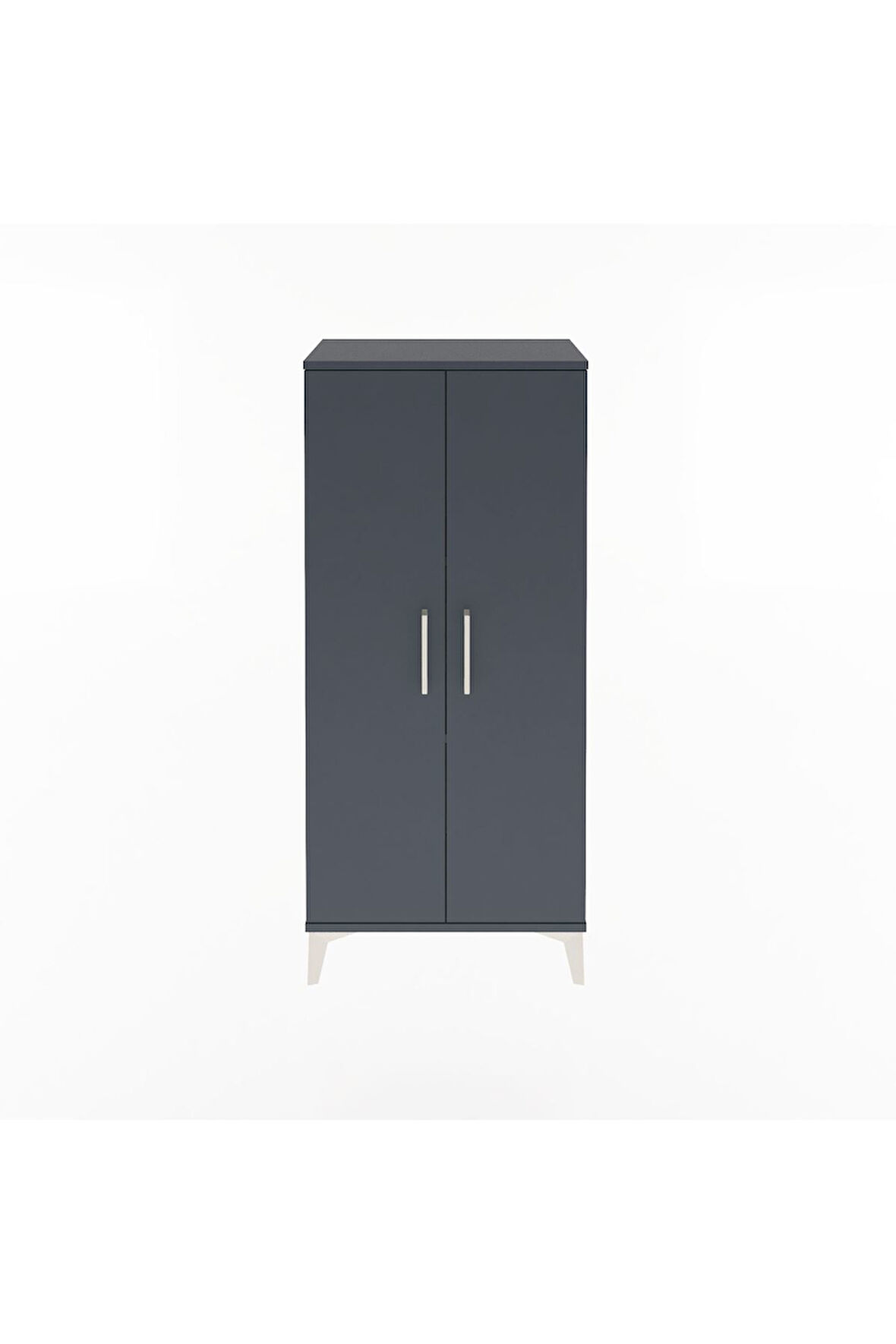 Arges Dolap 2 Raflı 2 Kapaklı 60x30x134 Antrasit-Antrasit