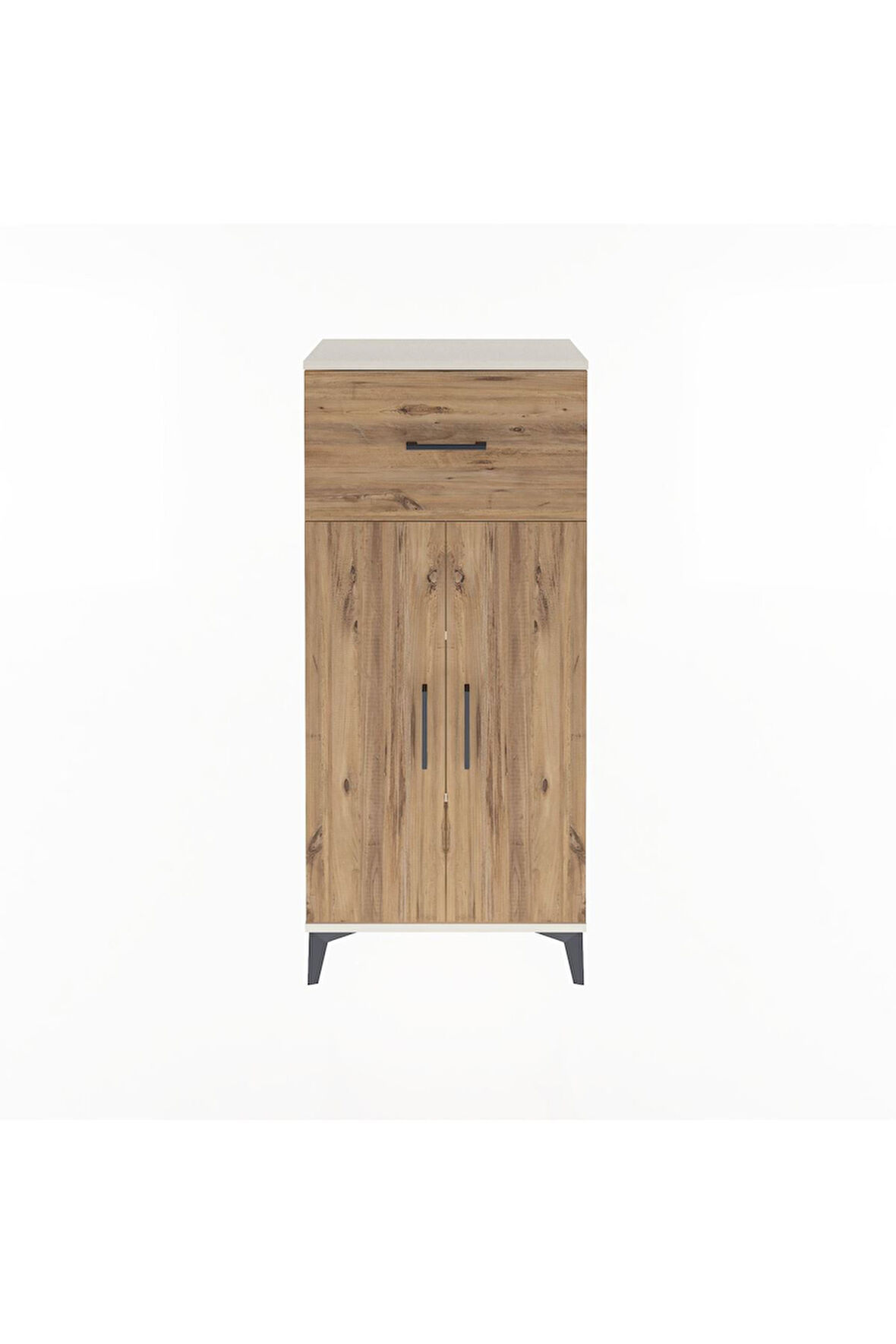 Arges Dolap 2 Raflı Tek Çekmeceli 2 Kapaklı 60x30x134 Aytaşı-Çam