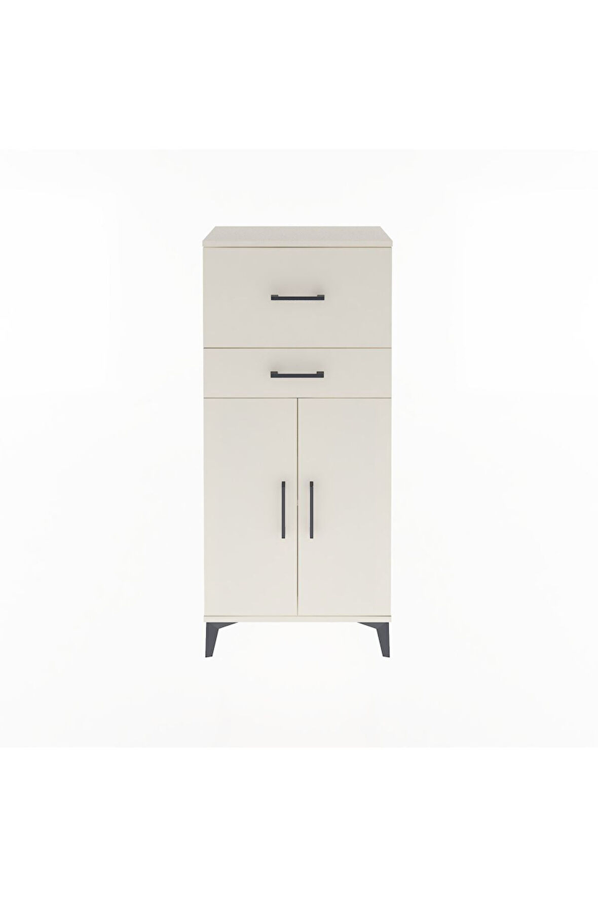 Arges Dolap Tek Raflı 2 Çekmeceli 2 Kapaklı 60x30x134 Aytaşı-Aytaşı