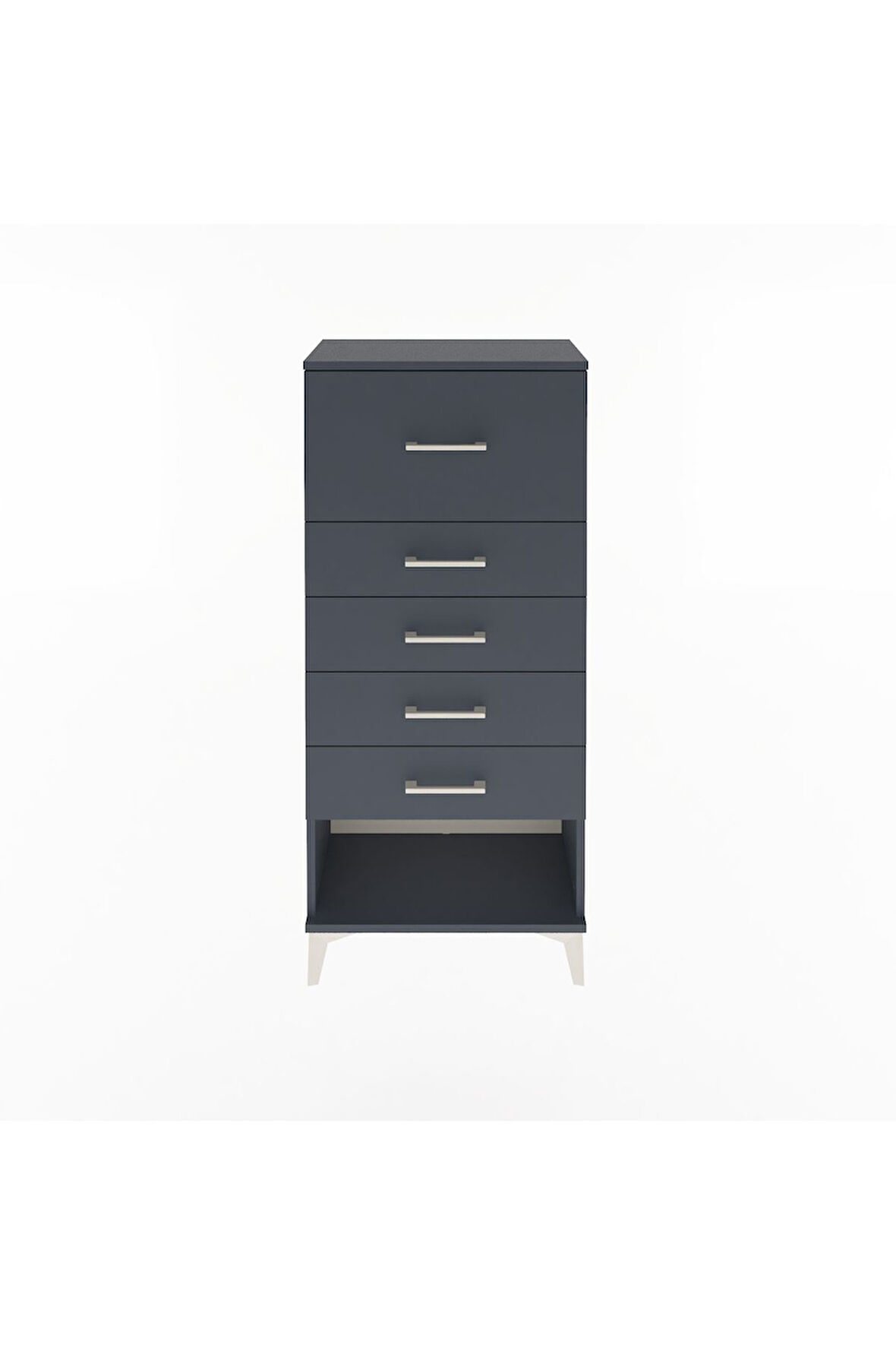 Arges Dolap 5 Çekmeceli 60x30x134 Antrasit-Antrasit