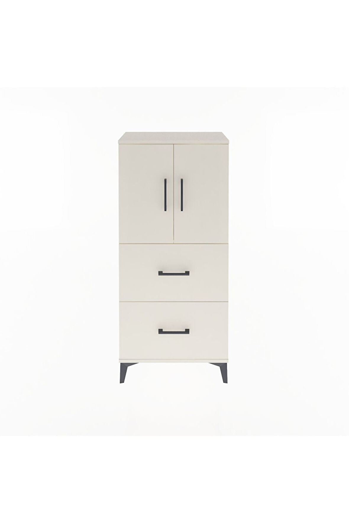 Arges Dolap Tek Raflı 2 Çekmeceli 2 Kapaklı 60x30x134 Aytaşı-Aytaşı