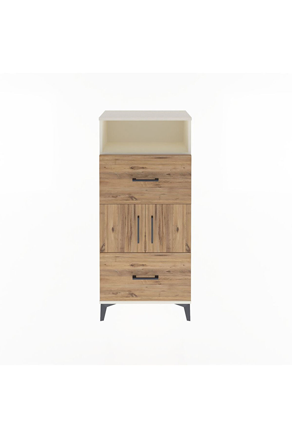 Arges Dolap 2 Raflı 2 Çekmeceli 2 Kapaklı 60x30x134 Aytaşı-Çam