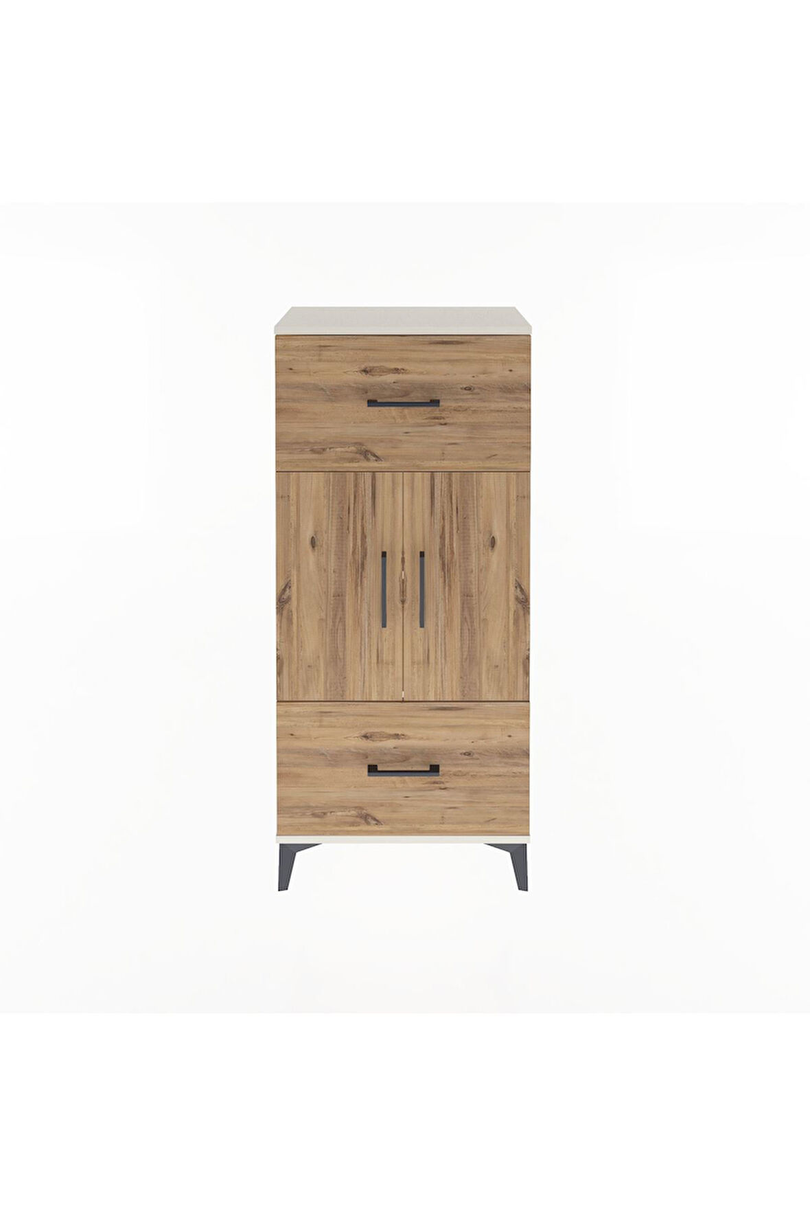 Arges Dolap 2 Raflı 2 Çekmeceli 2 Kapaklı 60x30x134 Aytaşı-Çam