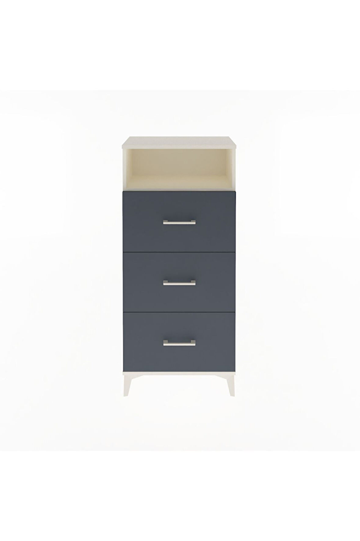 Arges Dolap Tek Raflı 3 Çekmeceli 60x30x134 Aytaşı-Antrasit