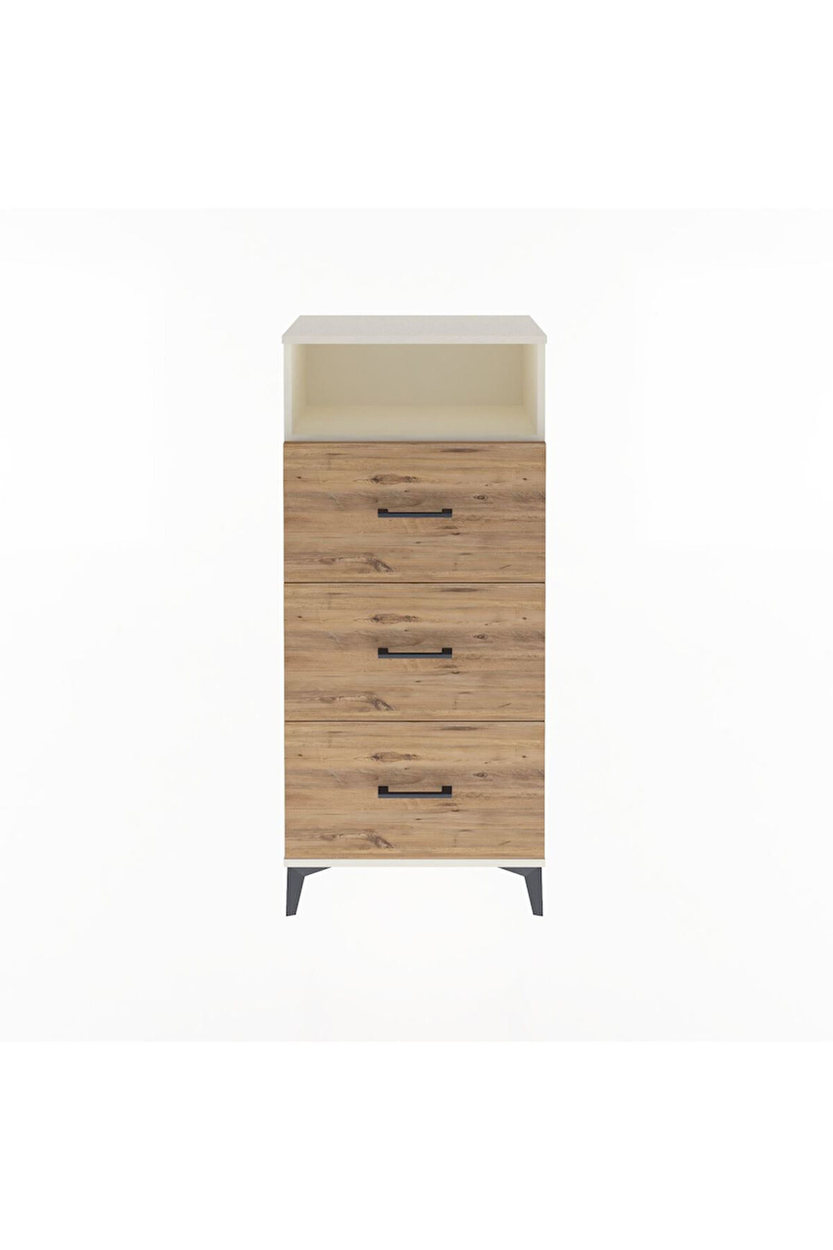 Arges Dolap Tek Raflı 3 Çekmeceli 60x30x134 Aytaşı-Çam