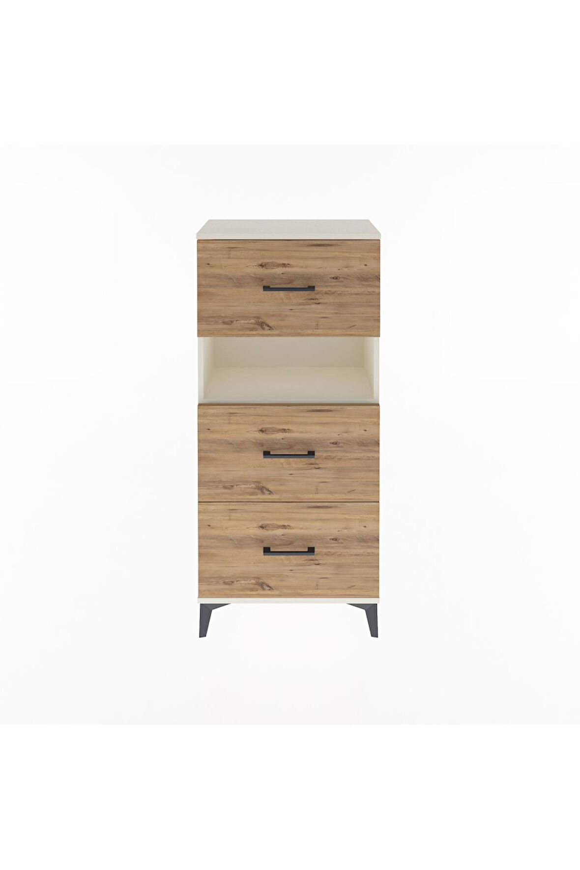 Arges Dolap Tek Raflı 3 Çekmeceli 60x30x134 Aytaşı-Çam