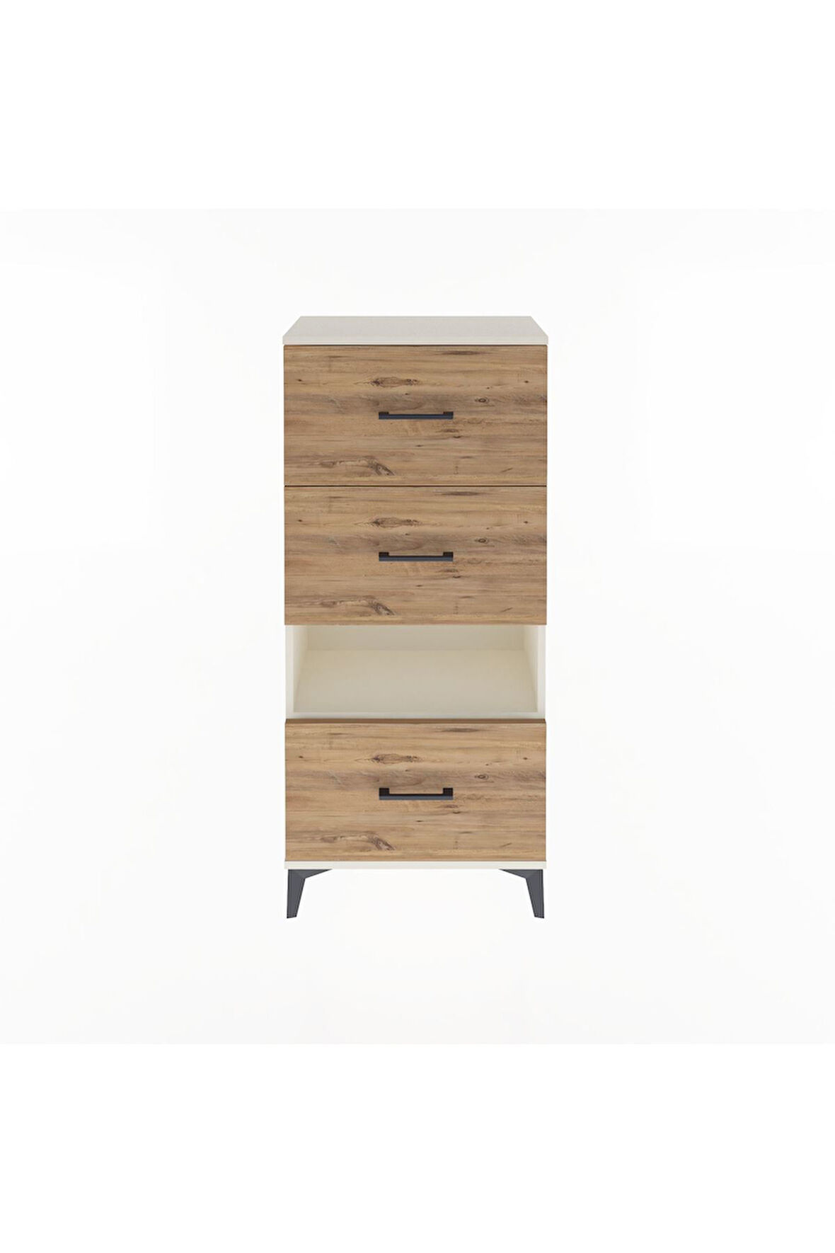 Arges Dolap Tek Raflı 3 Çekmeceli 60x30x134 Aytaşı-Çam