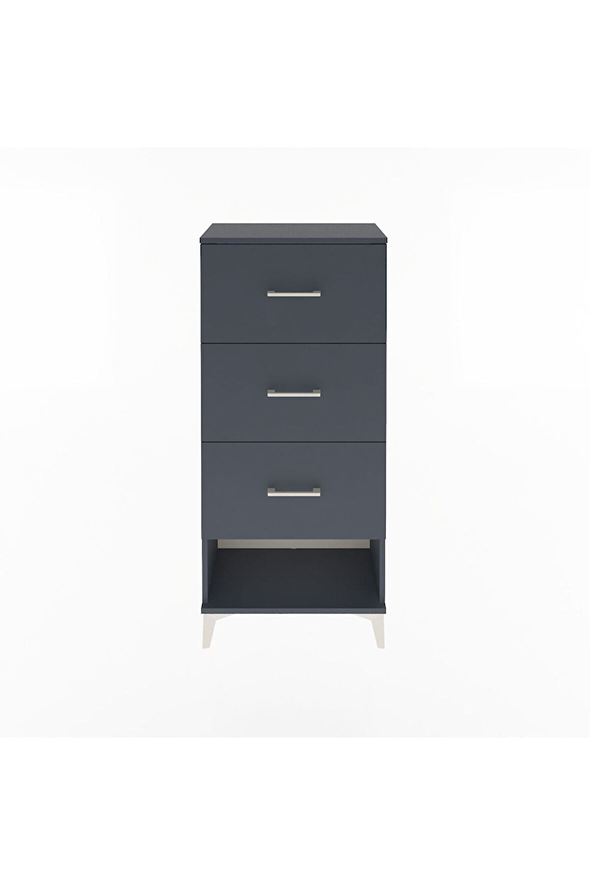 Arges Dolap 3 Çekmeceli 60x30x134 Antrasit-Antrasit