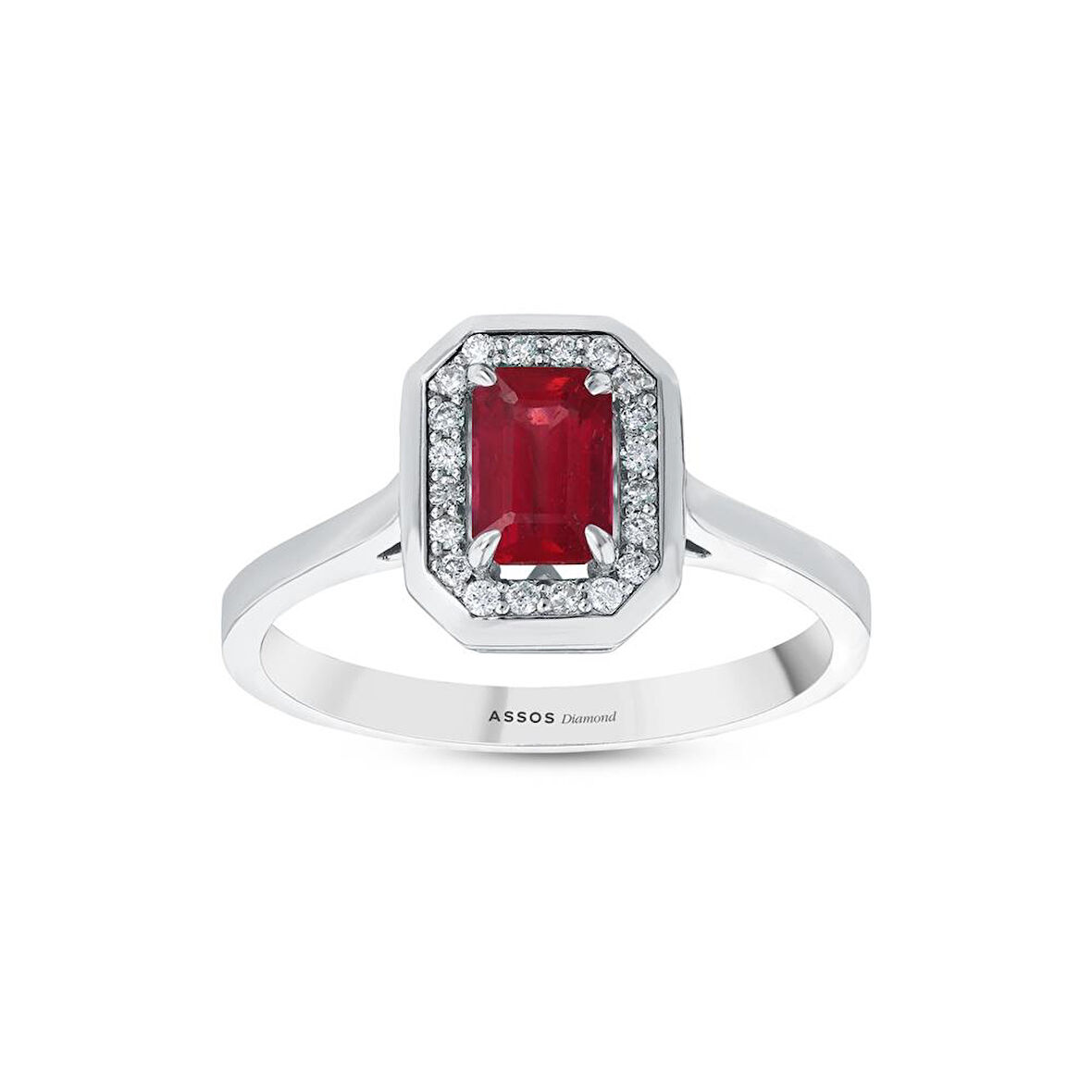 0.10 Karat Yakut Taşlı Pırlanta Yüzük