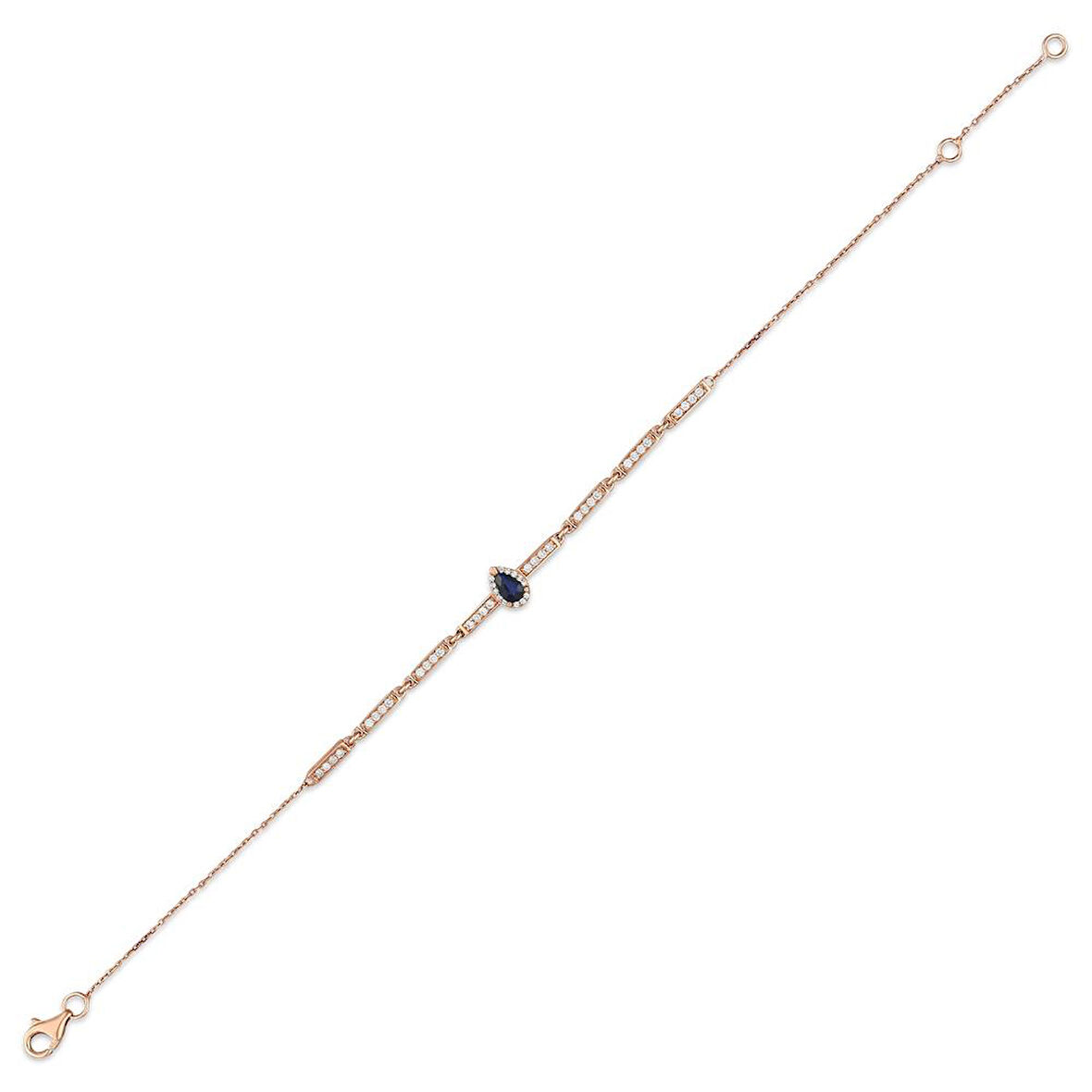 0.29 Karat Safir Taşlı Pırlanta Bileklik