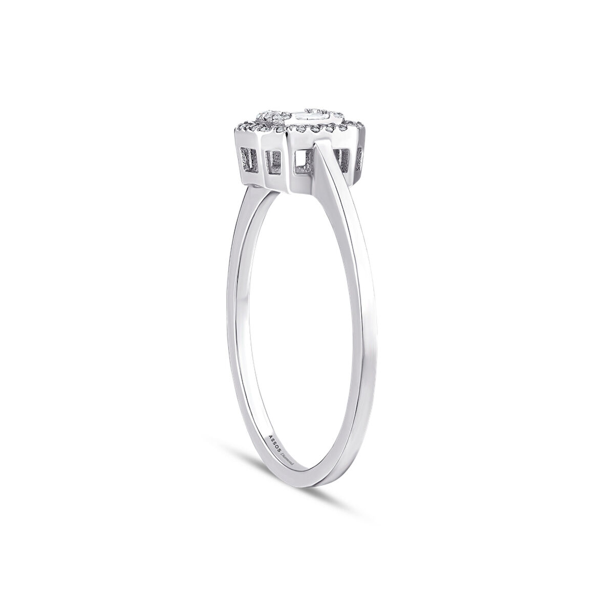 0.16 Karat Baget Pırlanta Yüzük