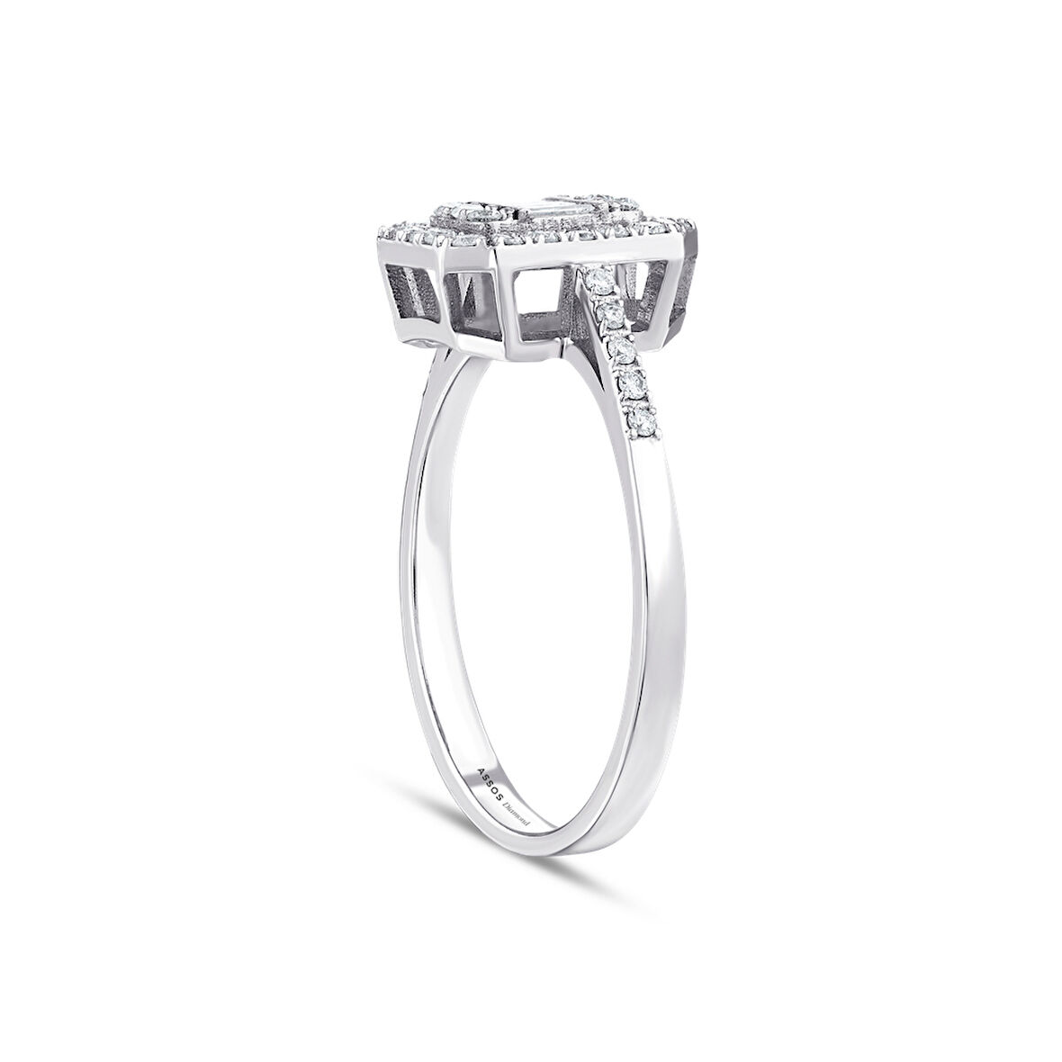 0.38 Karat Baget Pırlanta Yüzük