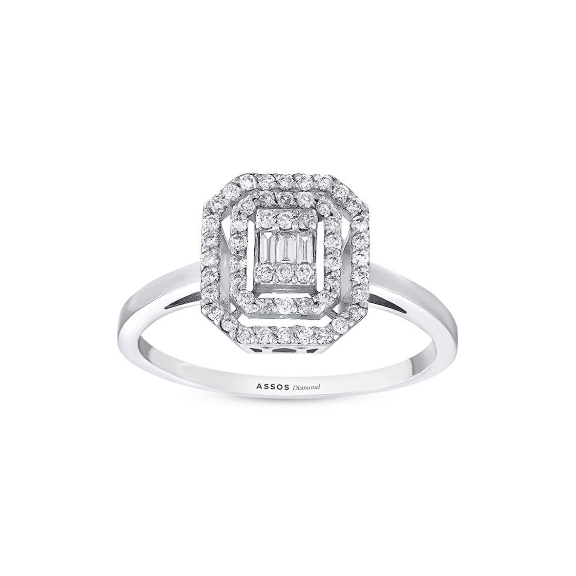 0.26 Karat Pırlanta Baget Yüzük