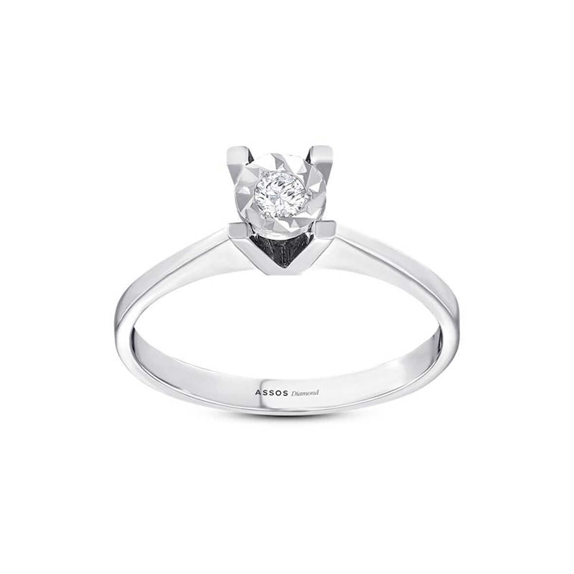 0.05 Karat Pırlanta Tektaş Yüzük