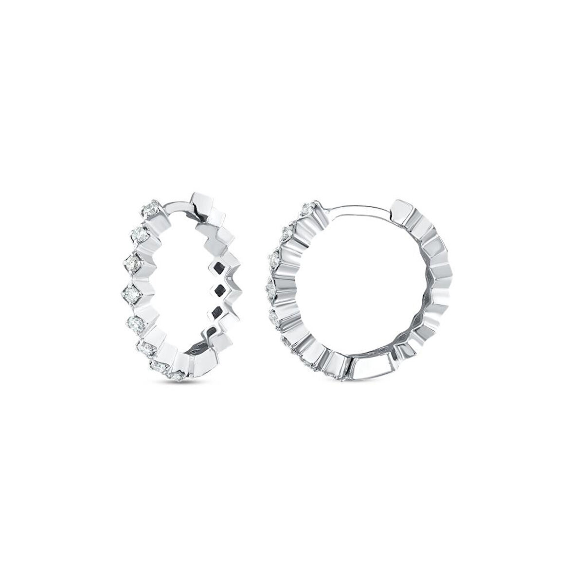 0.22 Karat Pırlanta Halka Küpe