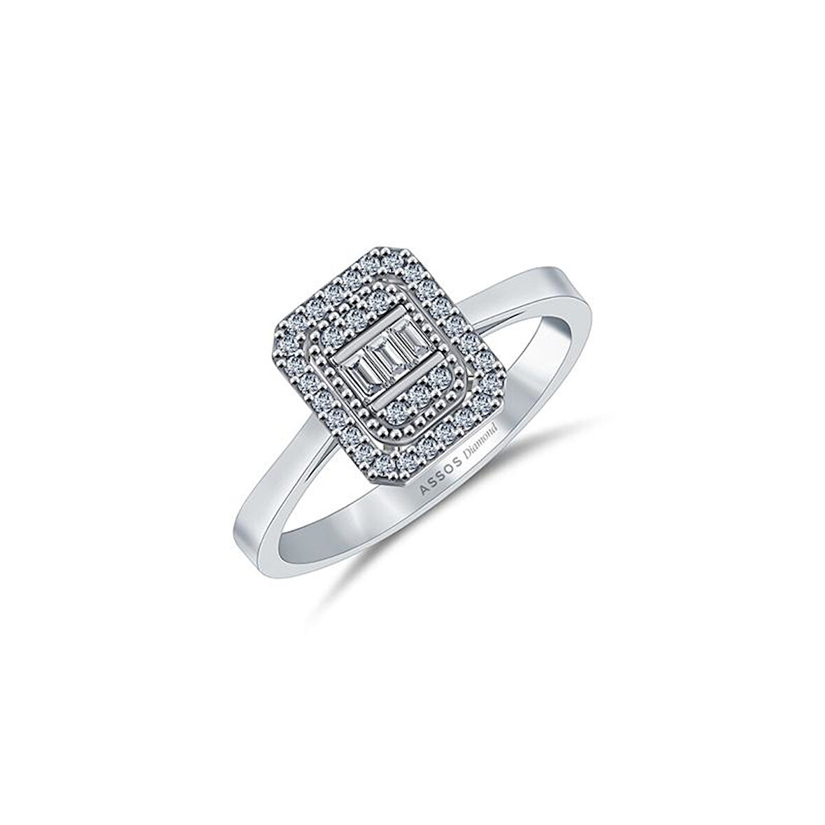 0.16 Karat Baget Pırlanta Yüzük