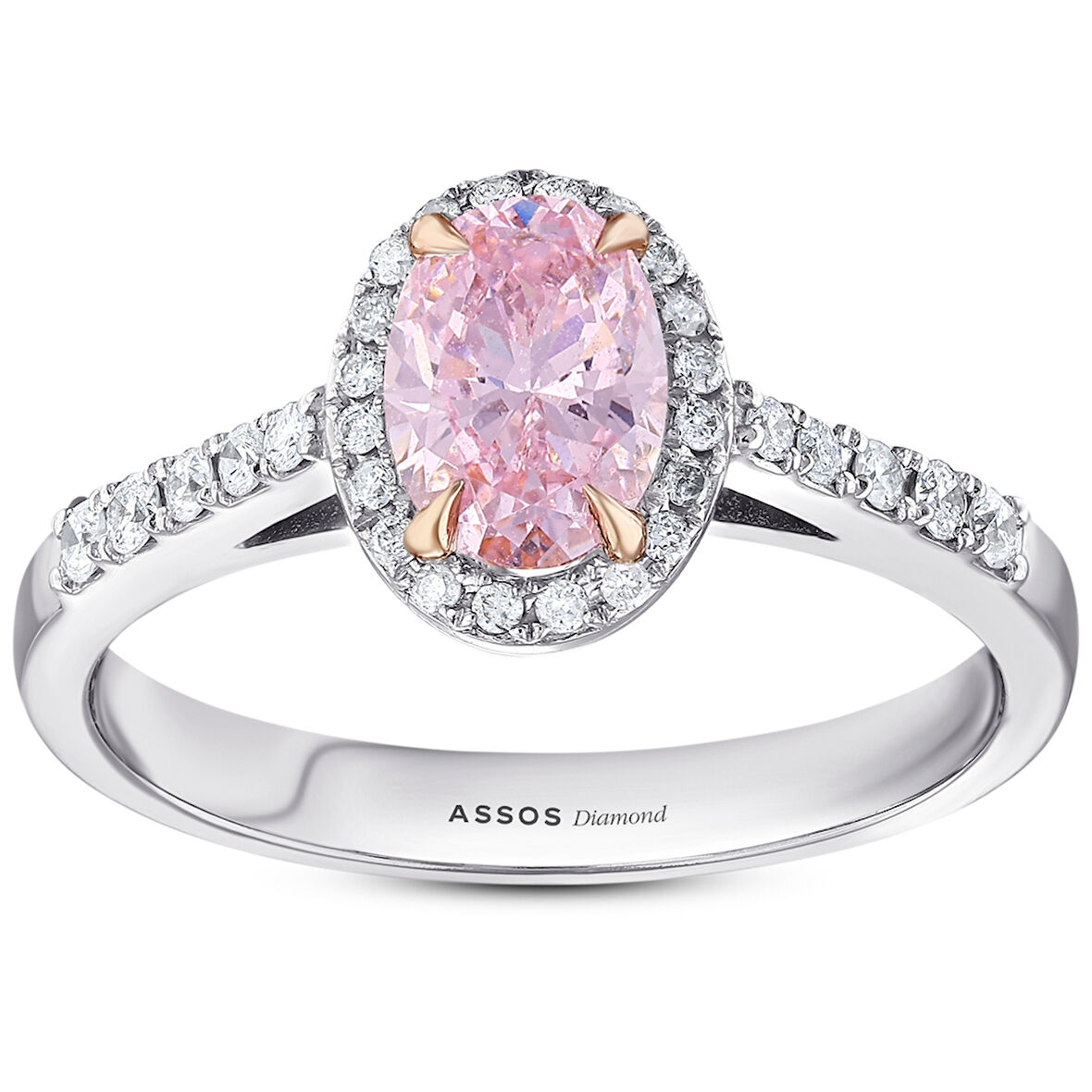 Pembe Topaz Taşlı Pırlanta Yüzük