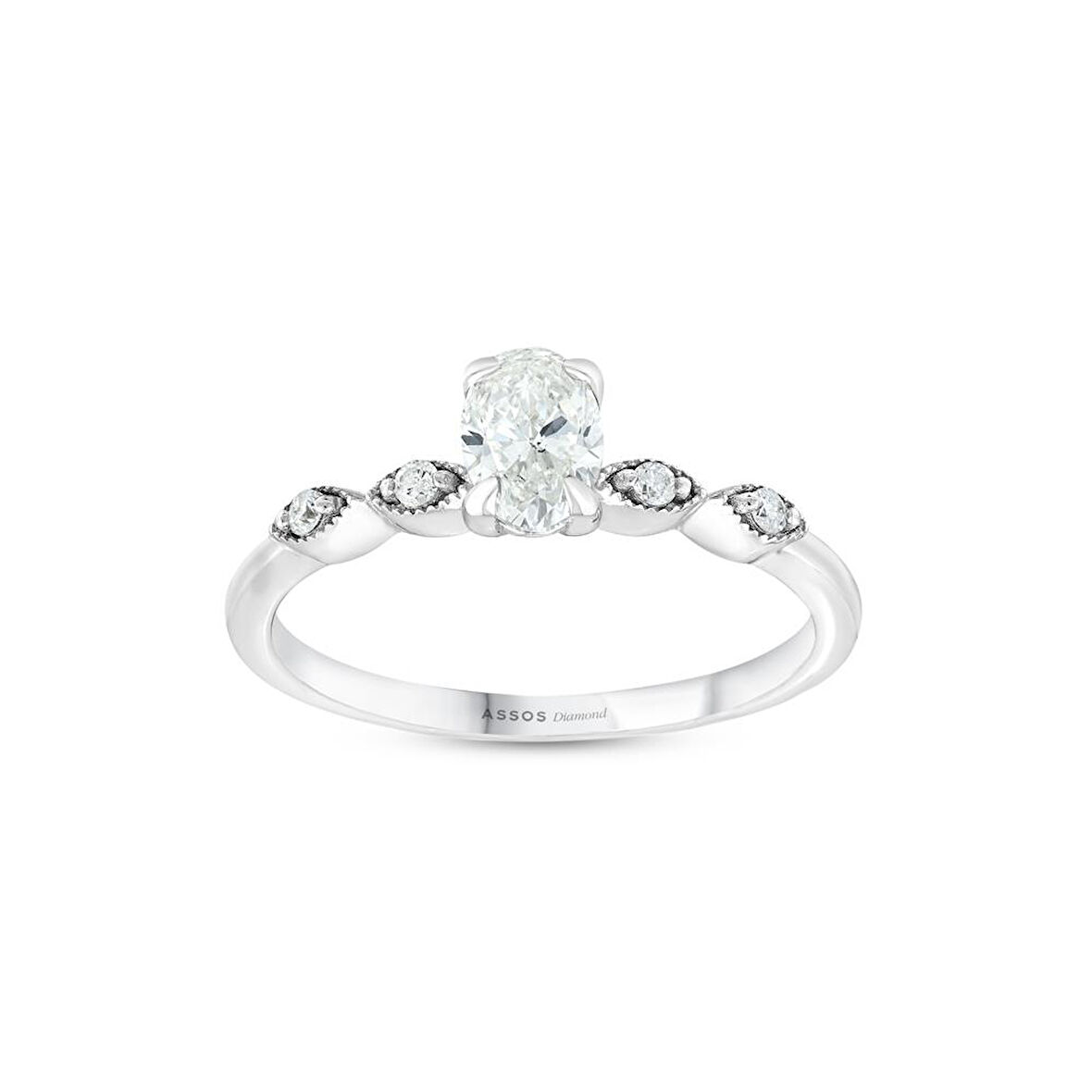 0.50 Karat Oval Pırlanta Tektaş Yüzük