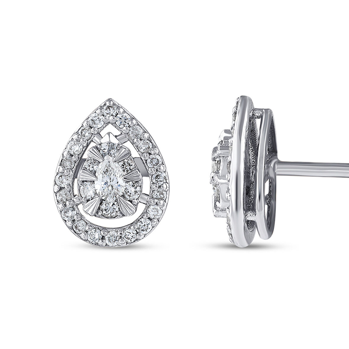 0.34 Karat Pırlanta Fantezi Küpe