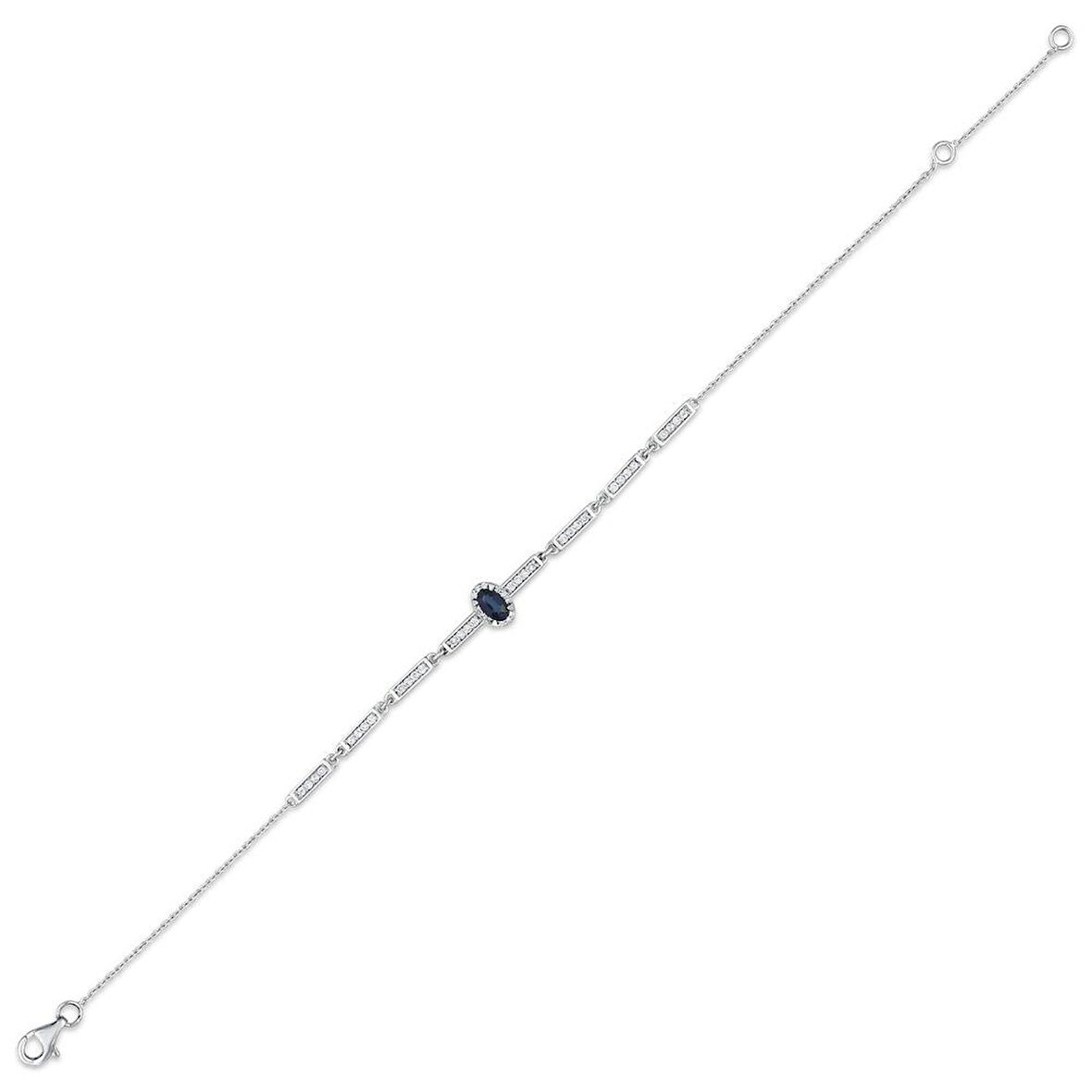 0.27 Karat Safir Taşlı Pırlanta Bileklik