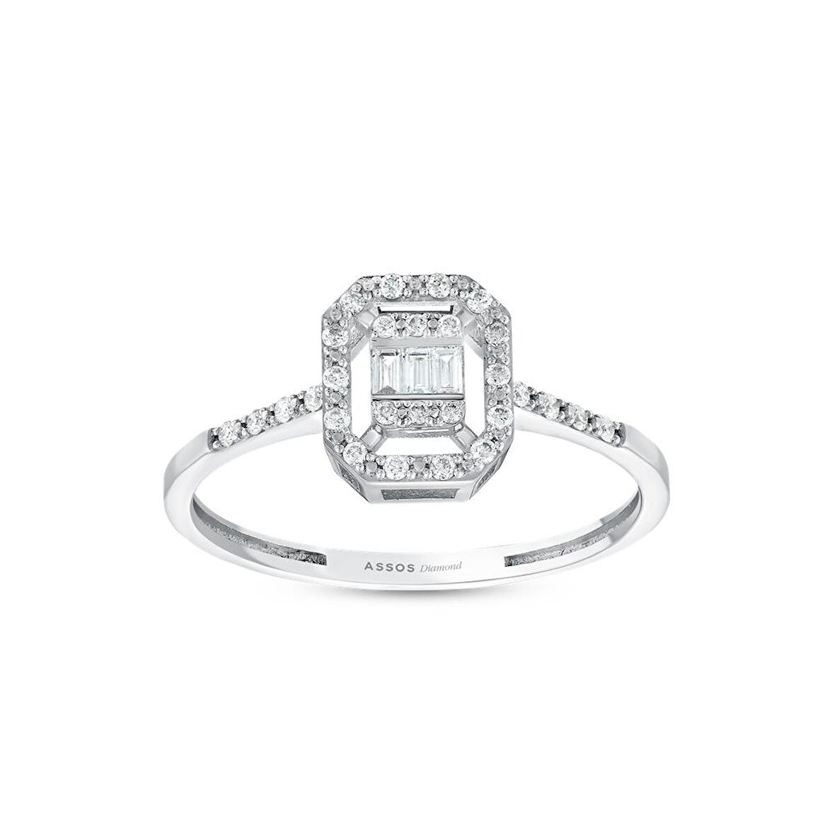 0.14 Karat Baget Pırlanta Yüzük