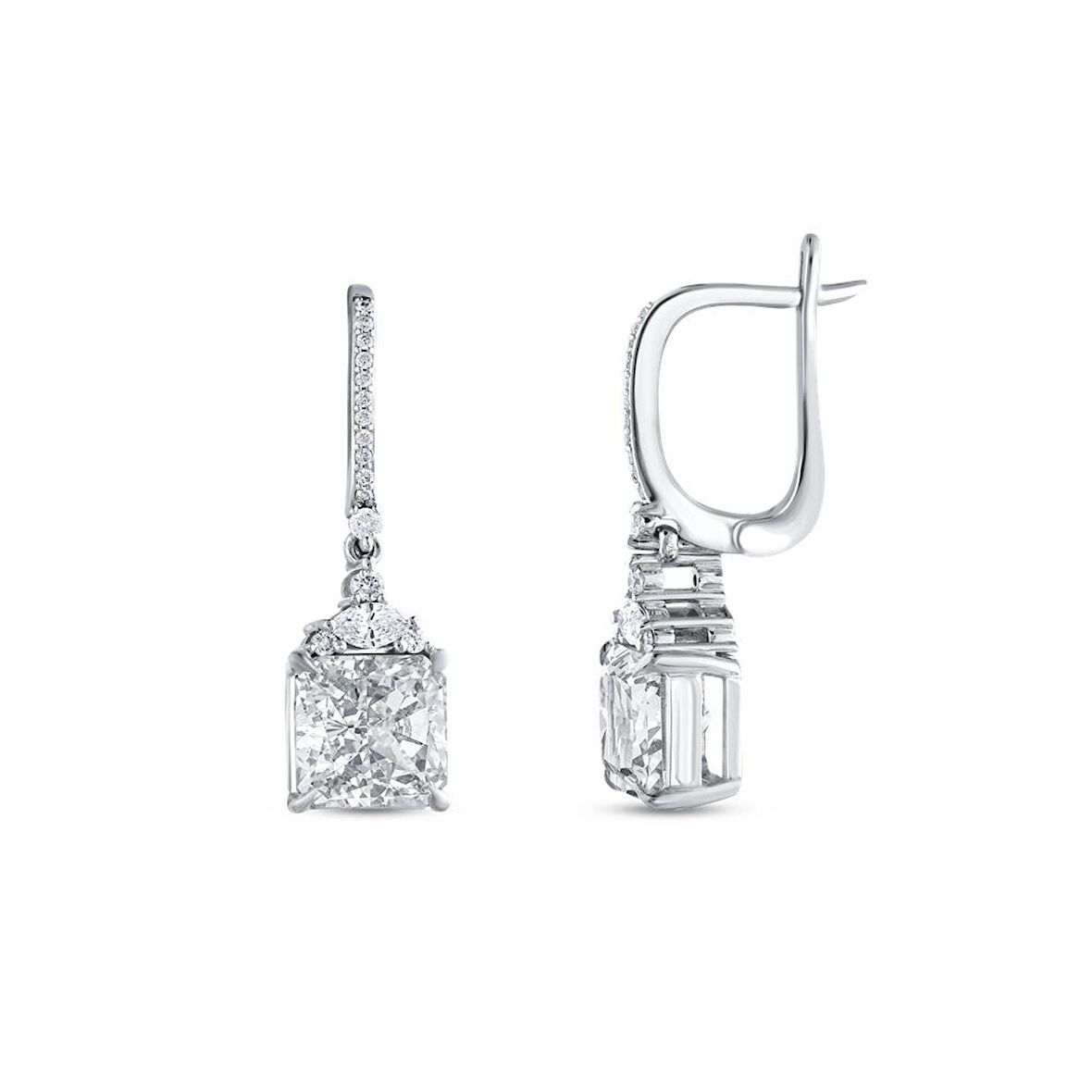 0.29 Karat Violet Taşlı Pırlanta Küpe