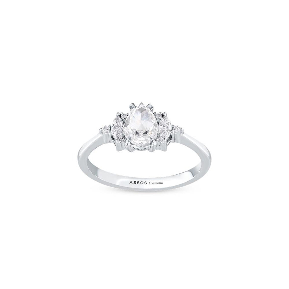 0.15 Karat Pırlanta Violet Taşlı Yüzük