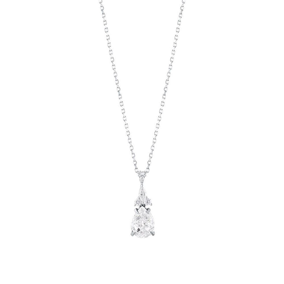 0.08 Karat Pırlanta Violet Taşlı Kolye