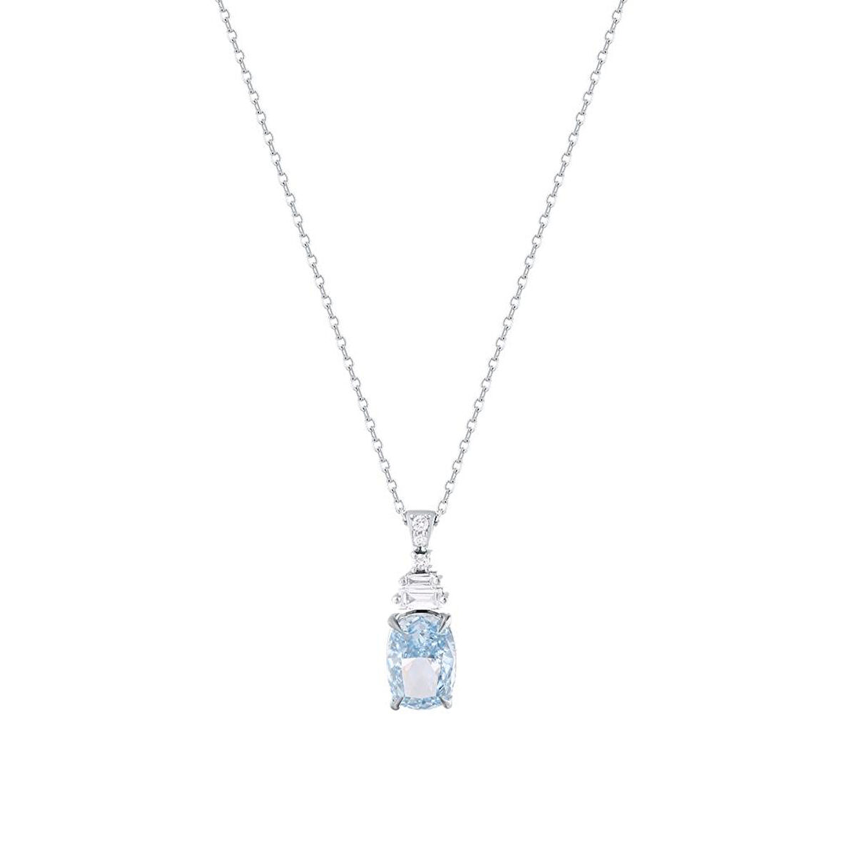 0.08 Karat Violet Taşlı Pırlanta Kolye