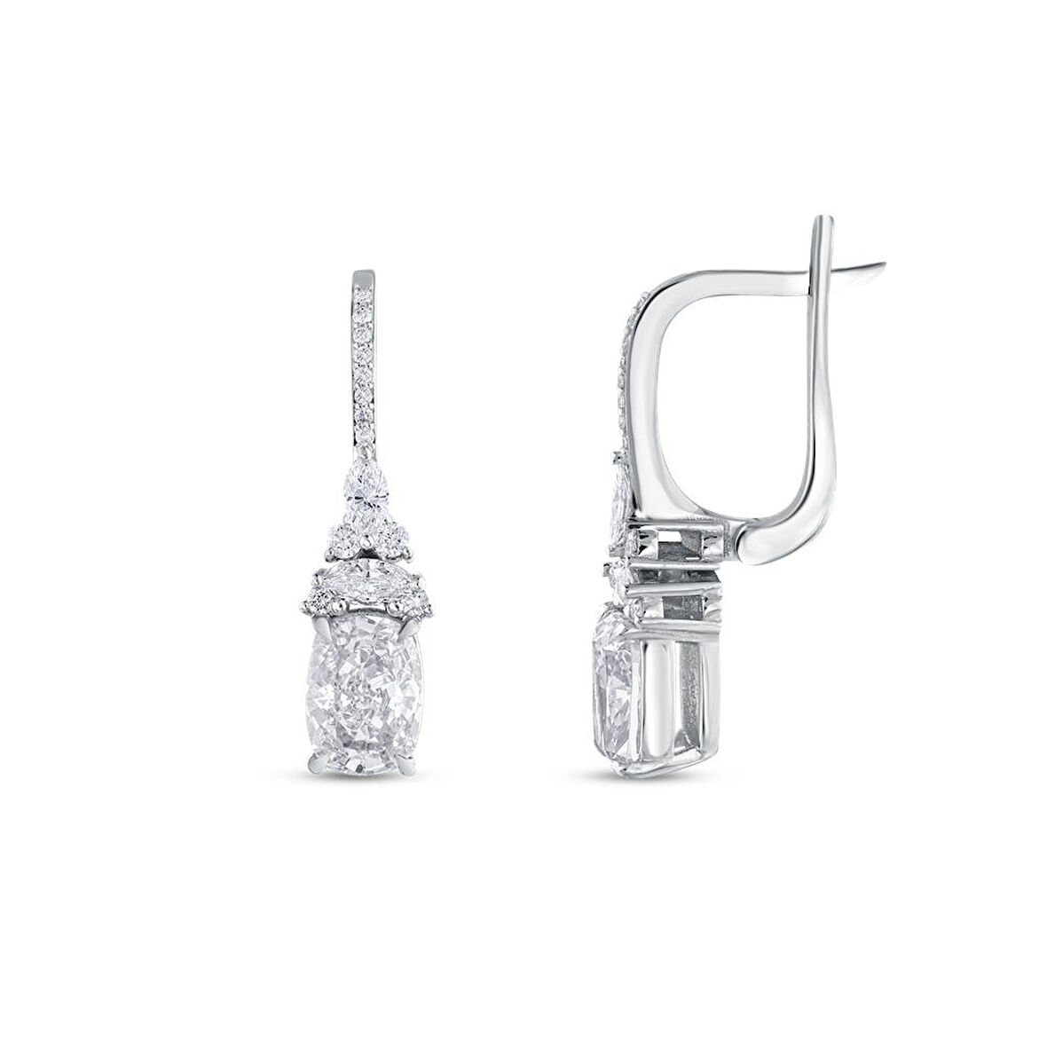 0.38 Karat Violet Taşlı Pırlanta Küpe