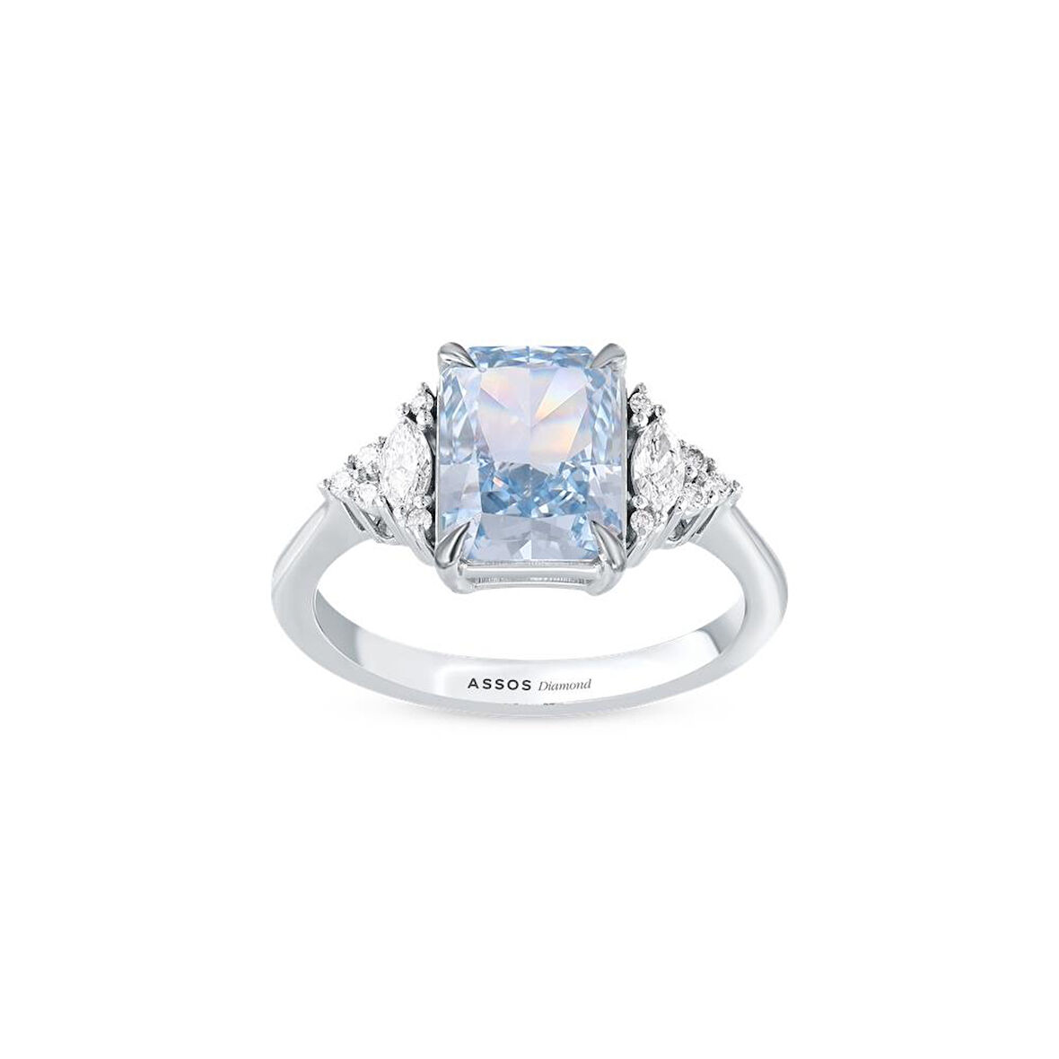 0.21 Karat Violet Taşlı Pırlanta Yüzük