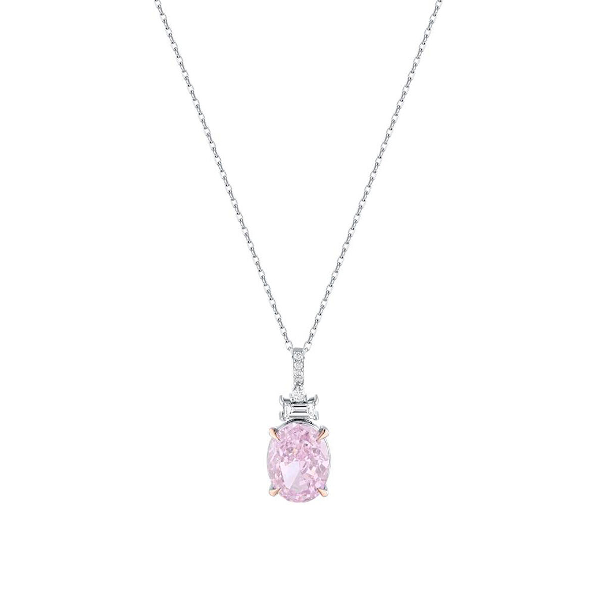 0.06 Karat Violet Taşlı Pırlanta Kolye